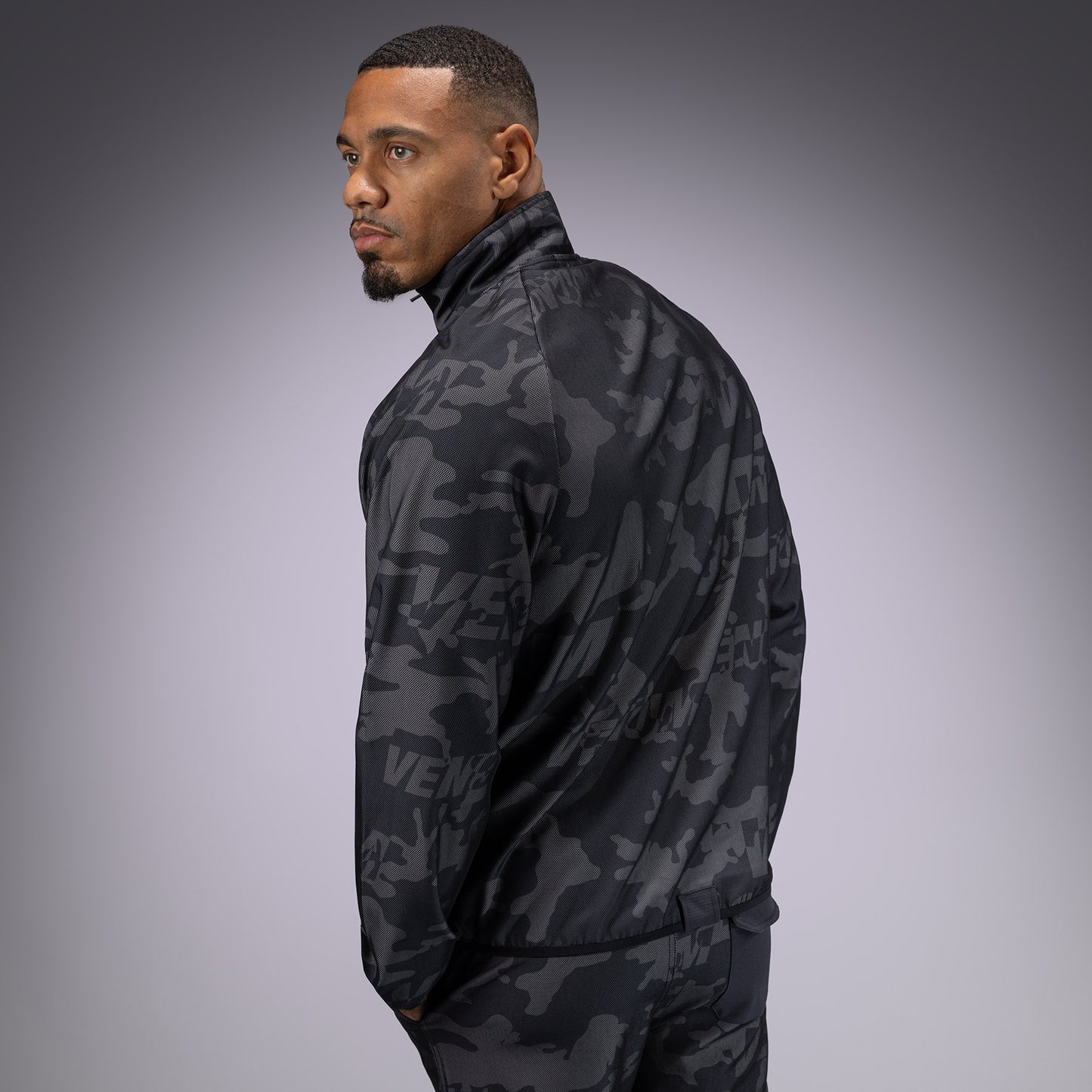 Venum Trooper Chaqueta de Chándal Cremallera Para Hombre - Negro/Carbón Oscuro