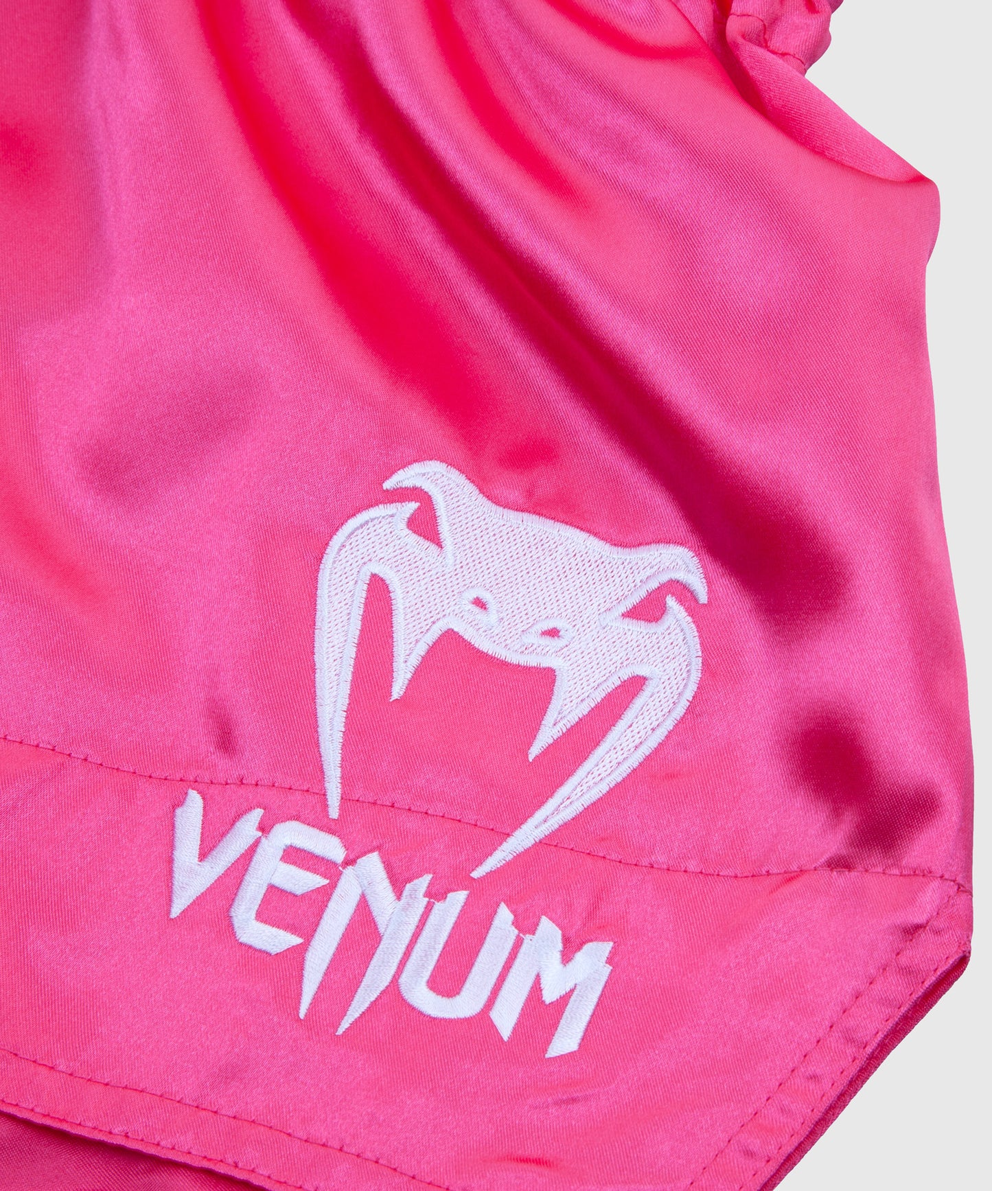 Short de Muay Thai Venum Classic - Rosa/Blanco