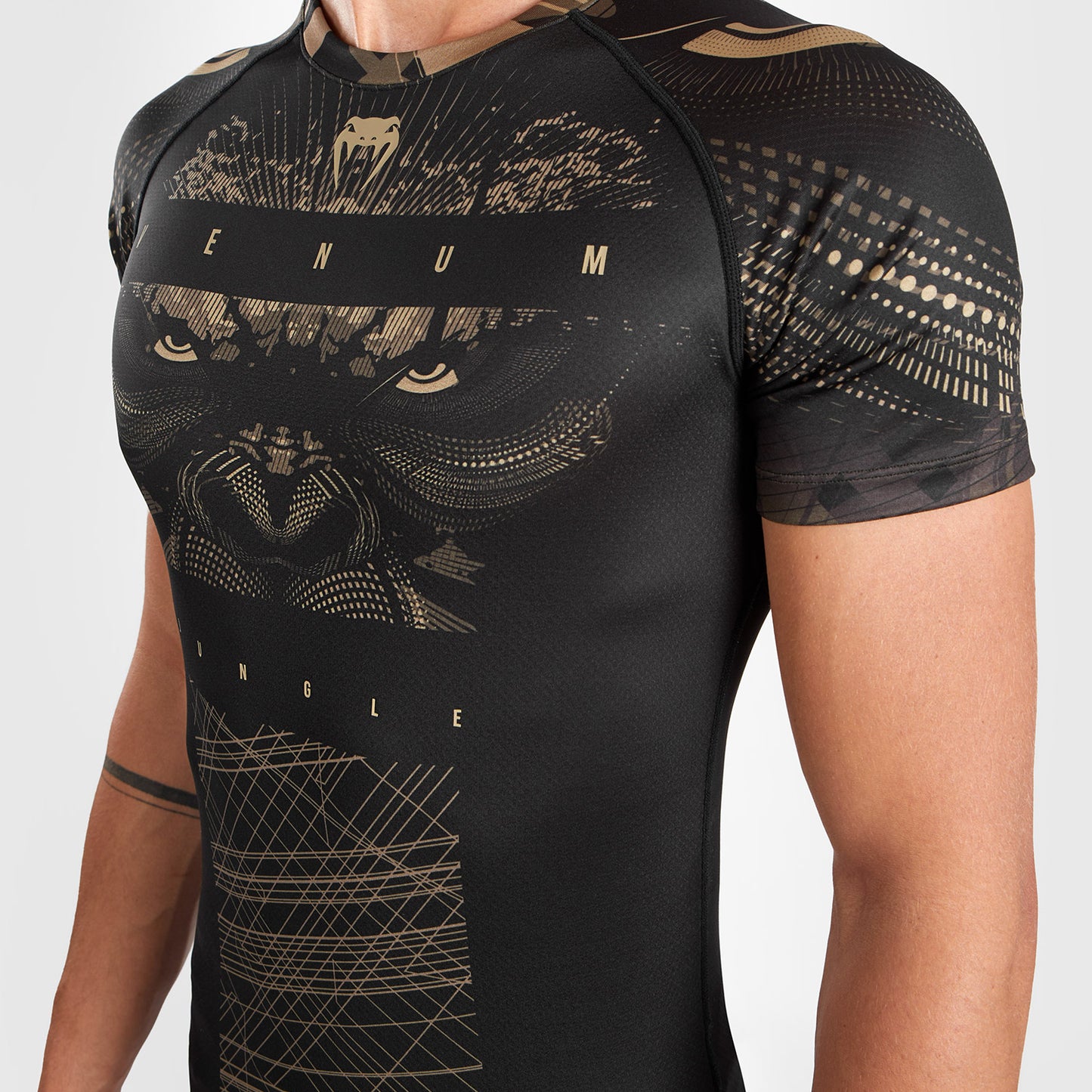 Venum Gorilla Jungle Rashguard Manga Corta -  Negro/Arena