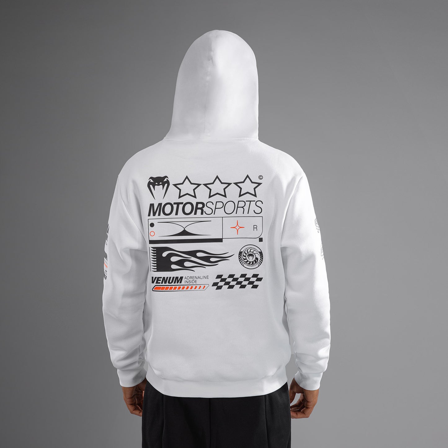 Venum Motorsport Sudadera con Capucha - Blanco Nieve
