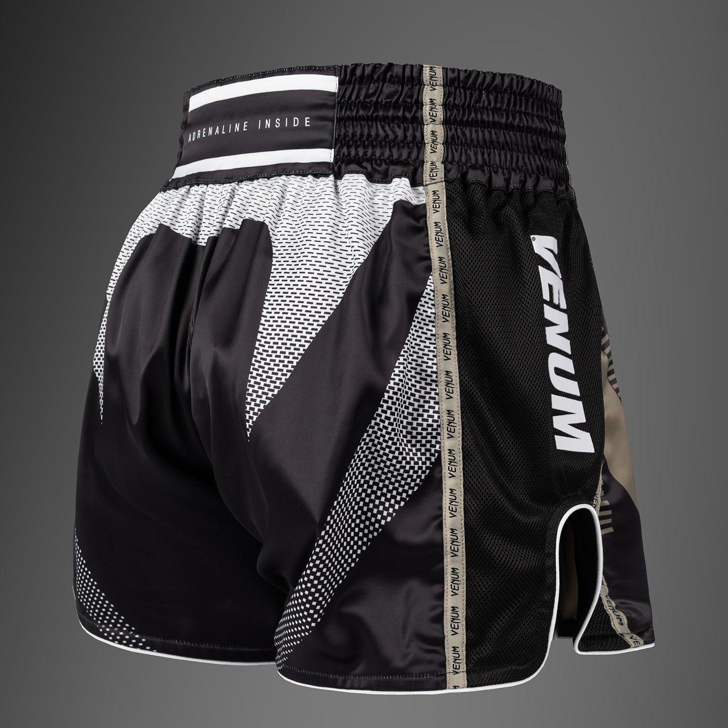 Venum Adrenaline Pantalones Cortos Muay Thai – Negro/Arena