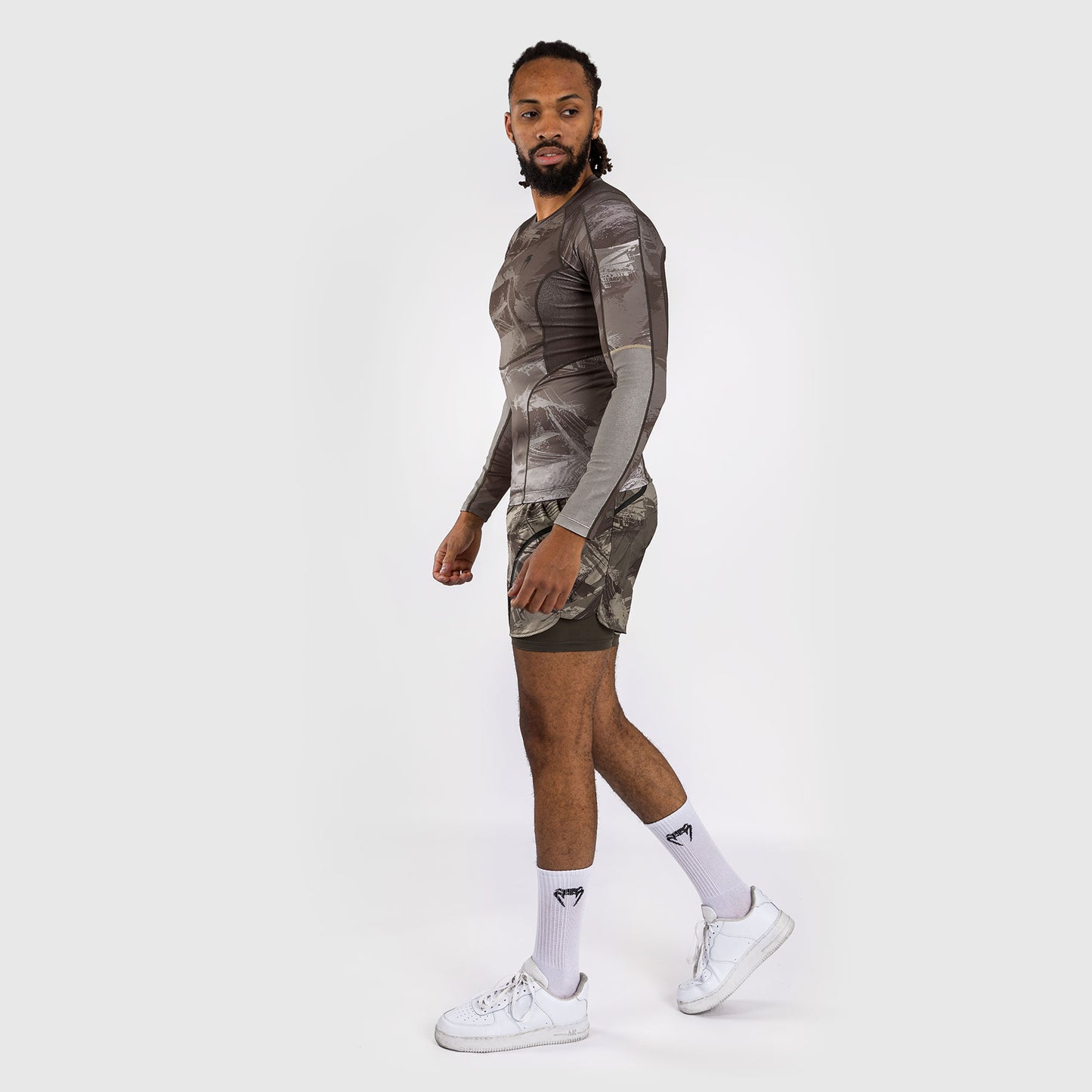Venum Electron 3.0 Lycra Manga Larga - Sable