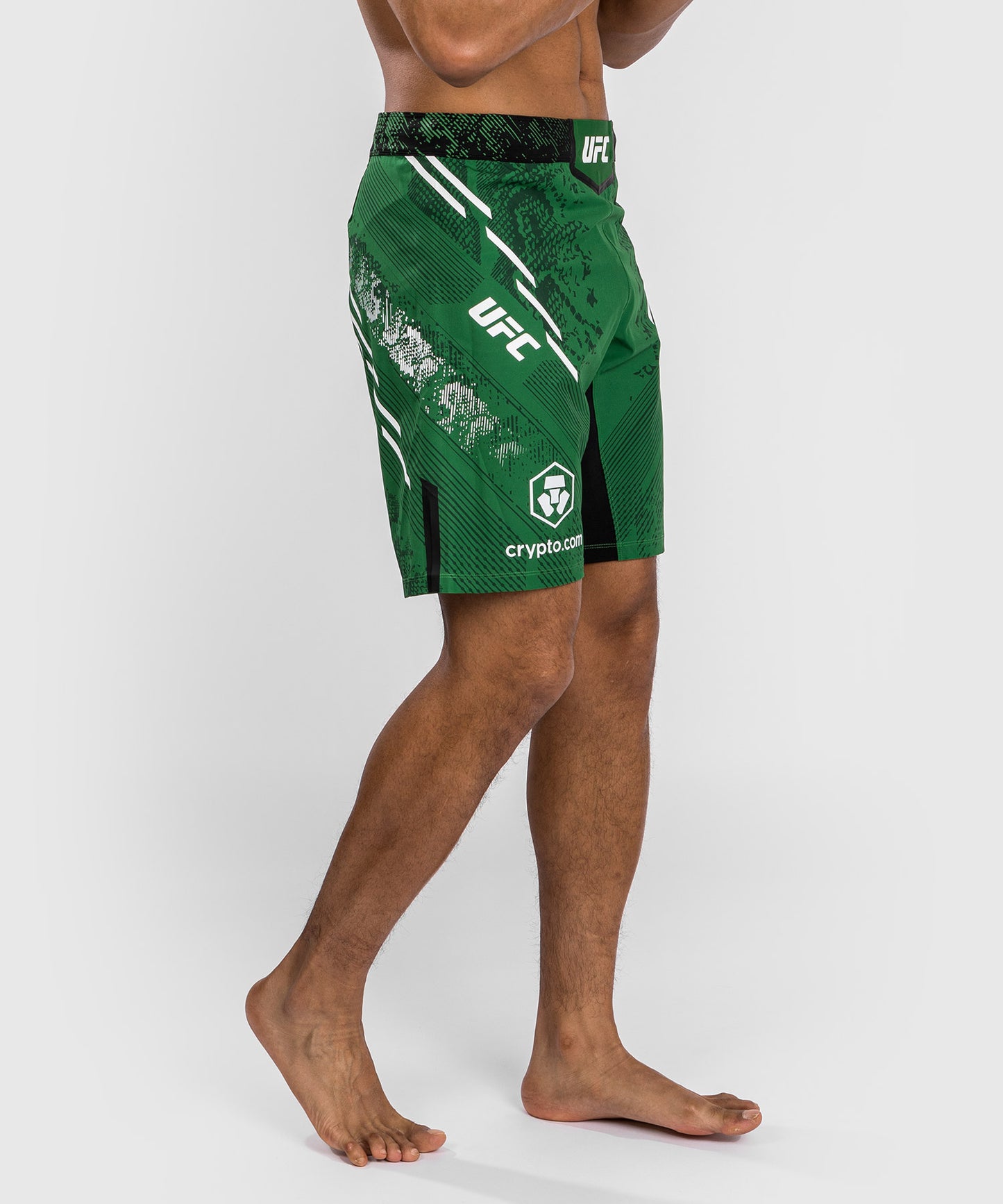 Pantalón Corto UFC Adrenaline by Venum Personalizado Authentic Fight Night, Corte Largo, Hombre - Verde