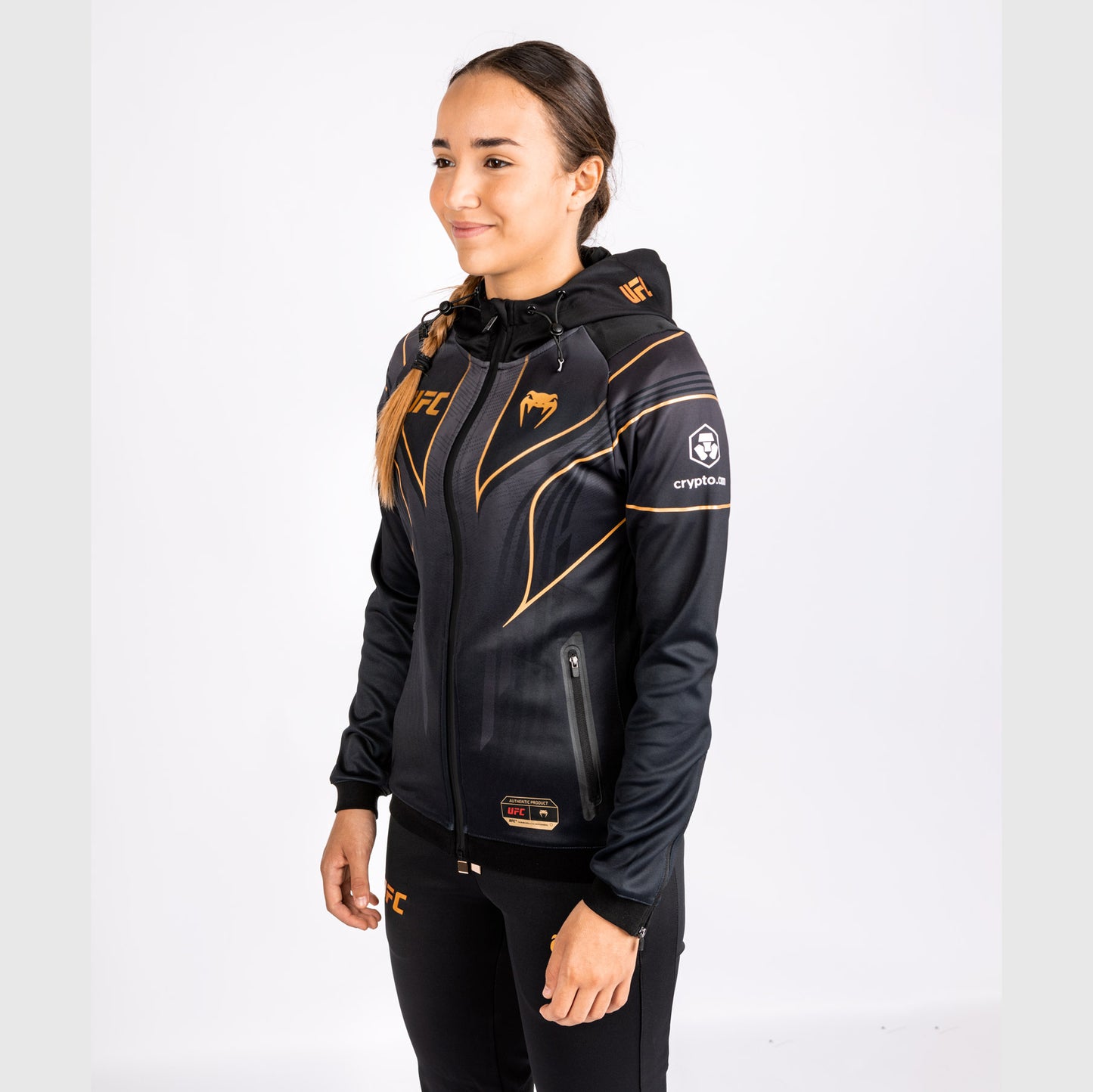 Sudadera con capucha personalizada UFC Venum Authentic Fight Night 2.0 para mujer - Champion