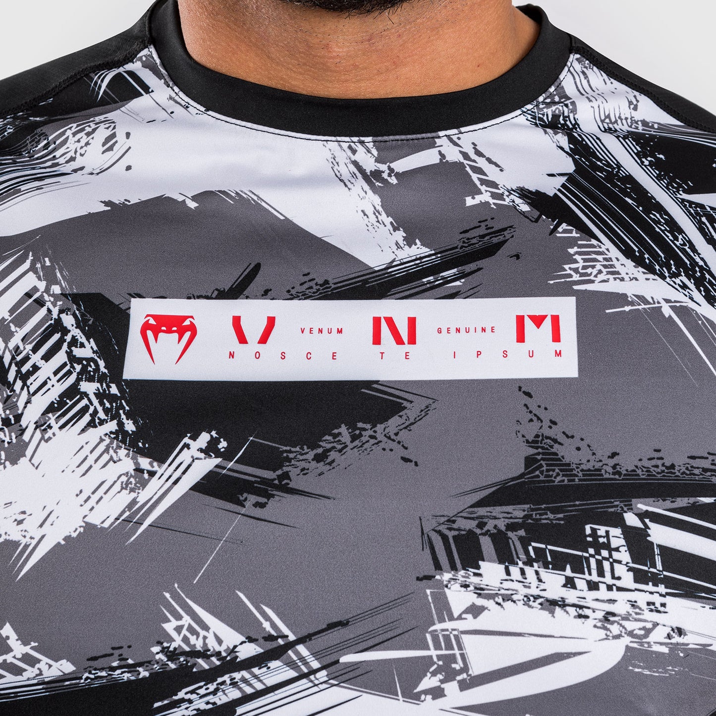 Venum Electron 3.0 Camiseta Dry-Tech - Gris/Rojo