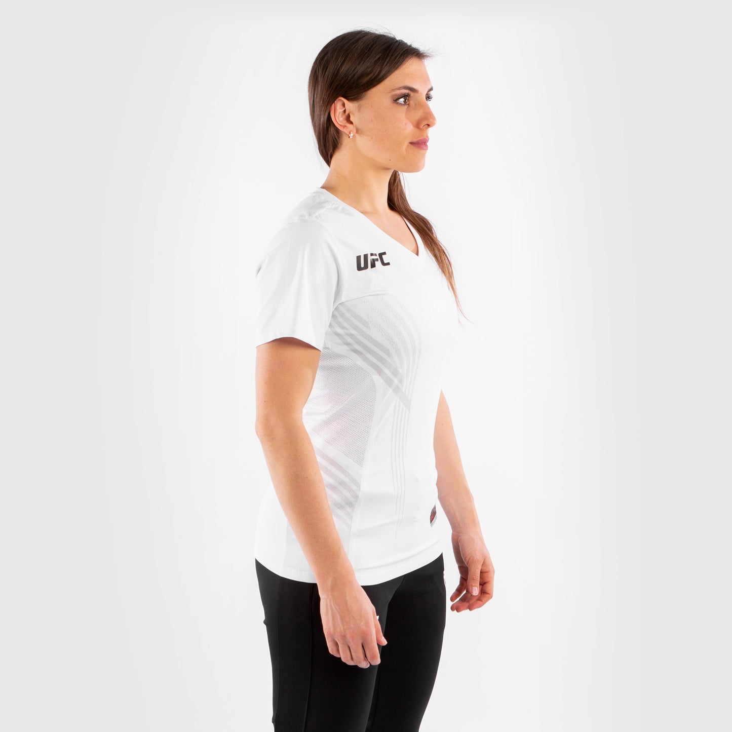 Camiseta Técnica Para Mujer Personalizada UFC Venum Authentic Fight Night - Blanco