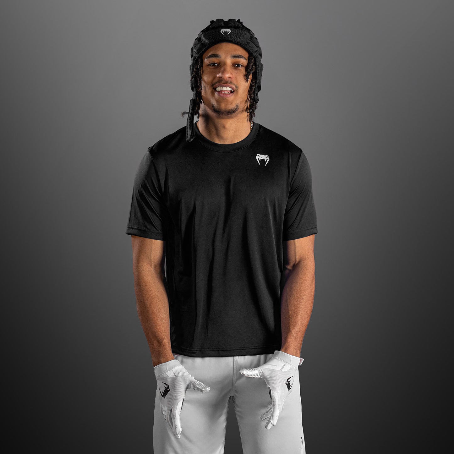 Venum Lineup Camiseta de Manga Corta - Negro/Blanco