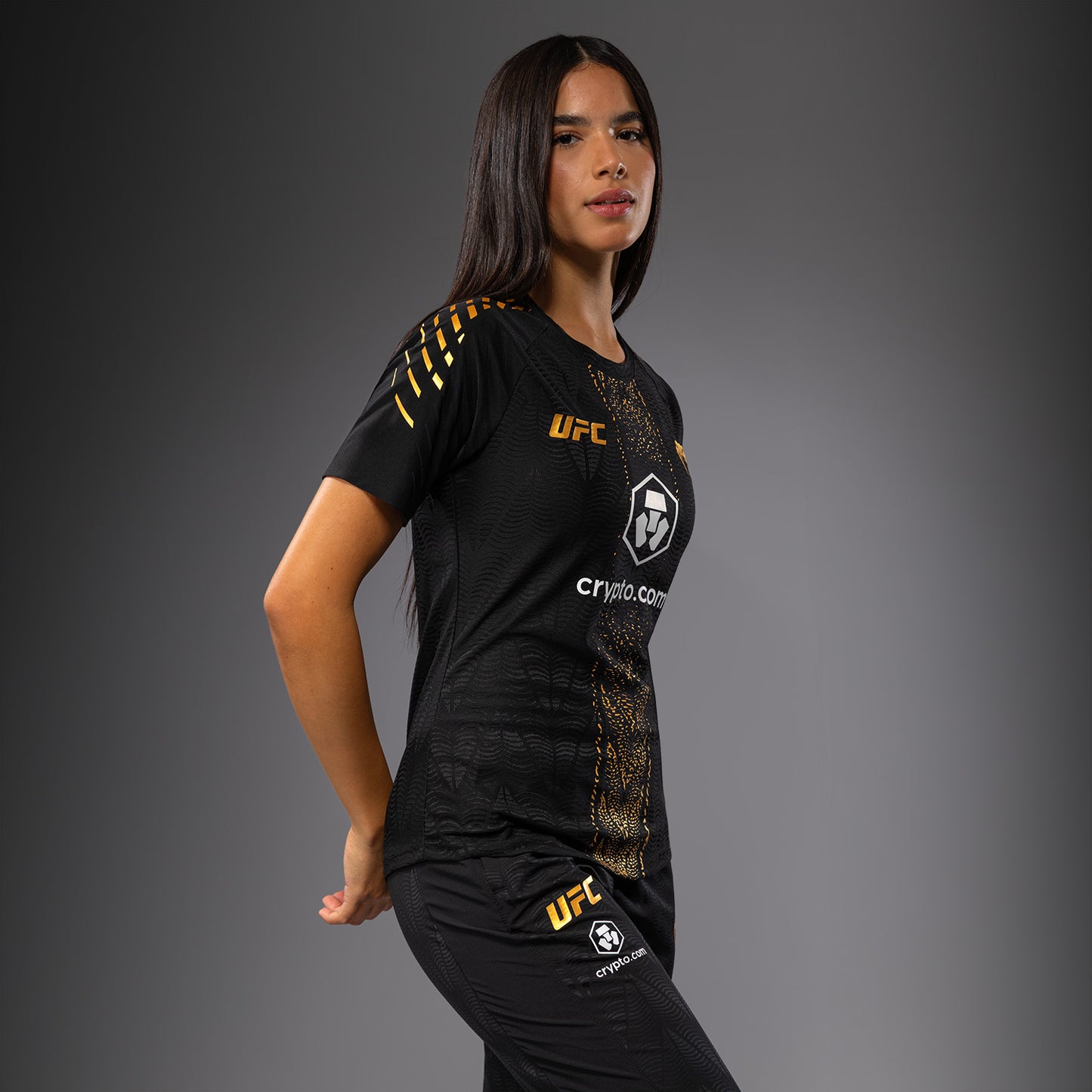 UFC Zenith by Venum Authentic Fight Night Camiseta oficial Walkout Mujer - Champion