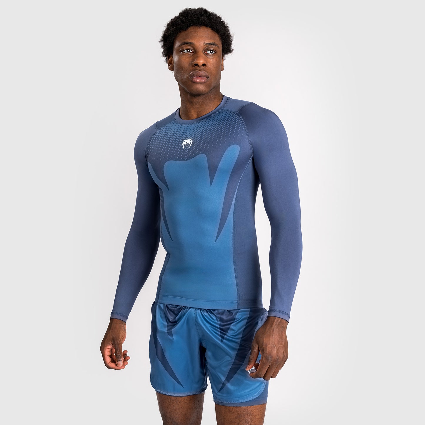 Venum Attack Rashguard de Manga Larga para Hombre - Azul marino