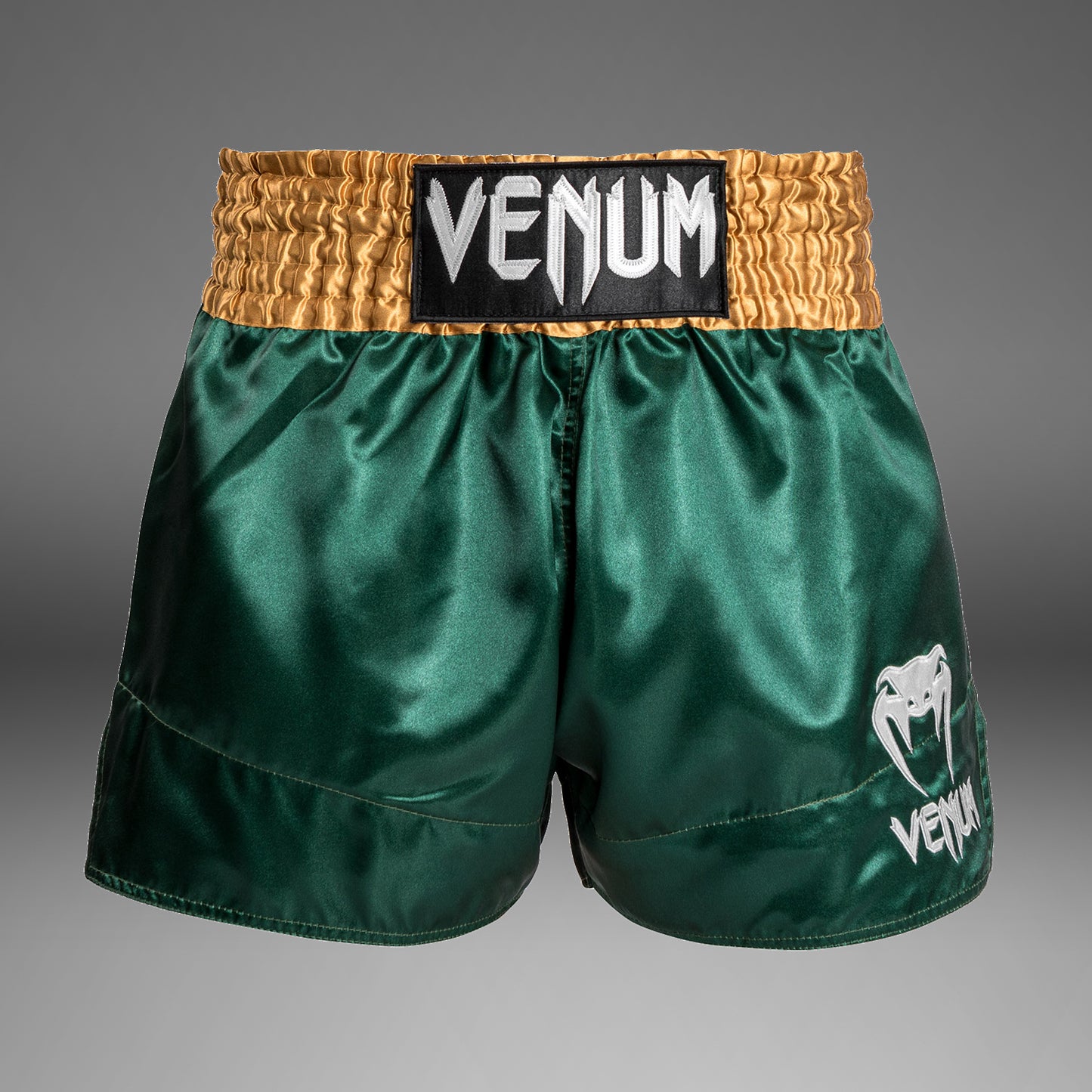 Venum Classic - Muay Thai Short - Verde/Dorado/Blanco