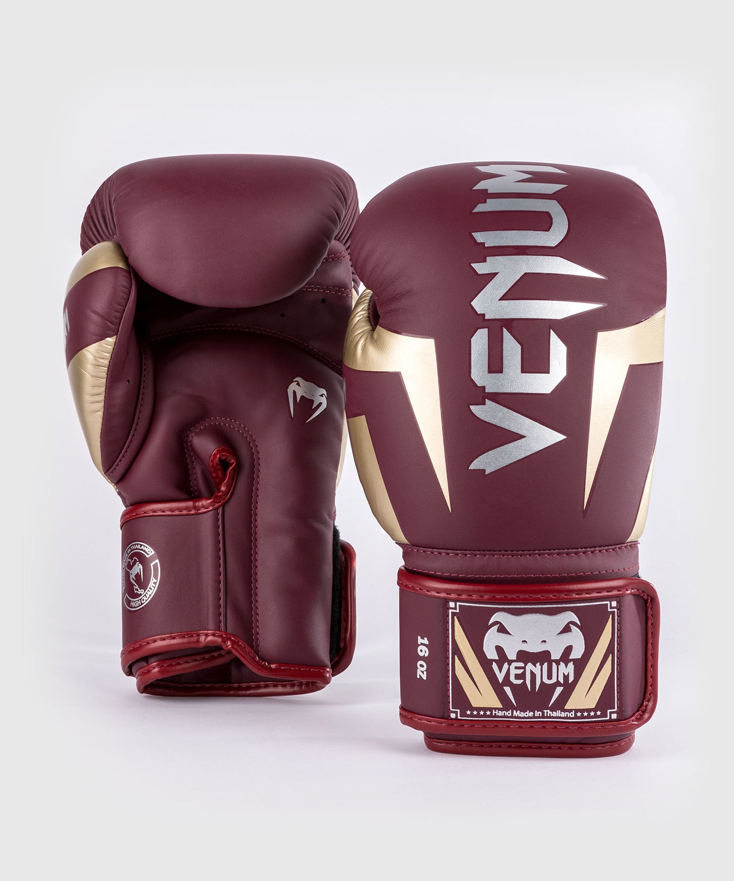 Venum Elite Guantes de Boxeo - Borgoña/Dorado