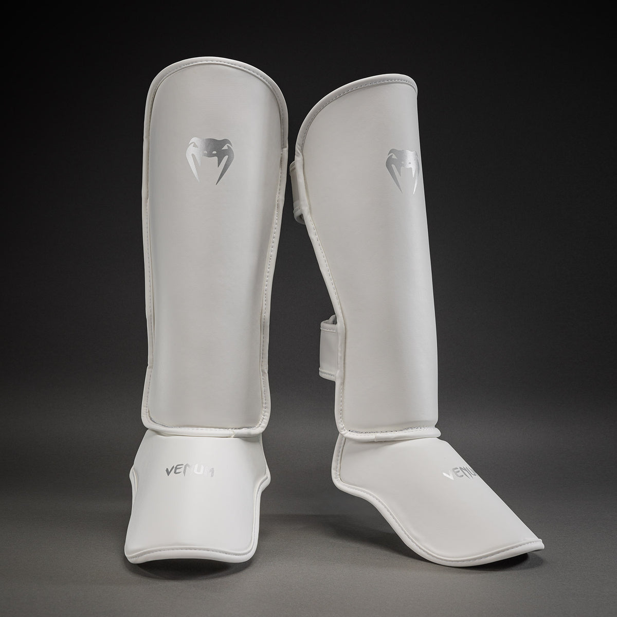 Venum Contender 1.5 Espinilleras - Blanco/Plateado