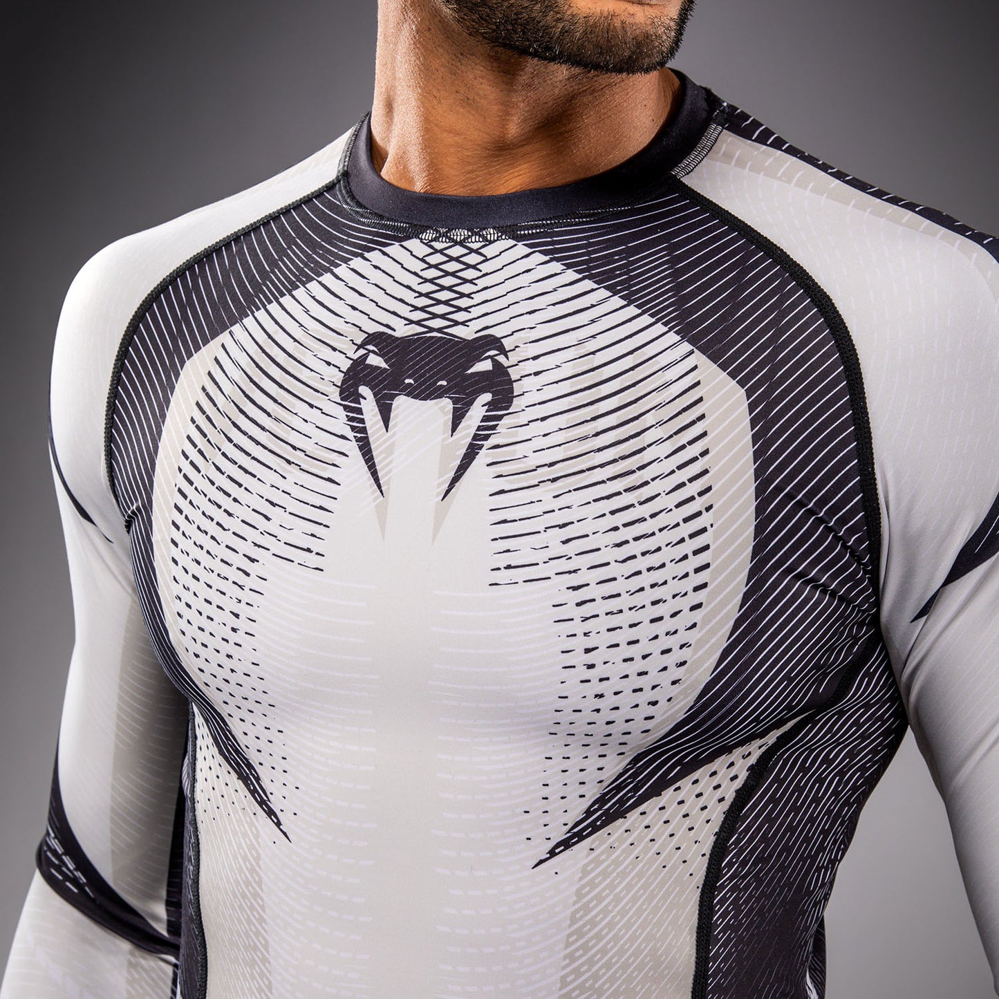 Venum Galactic 3.0 Rashguard Manga Larga - Blanco Hueso/Negro