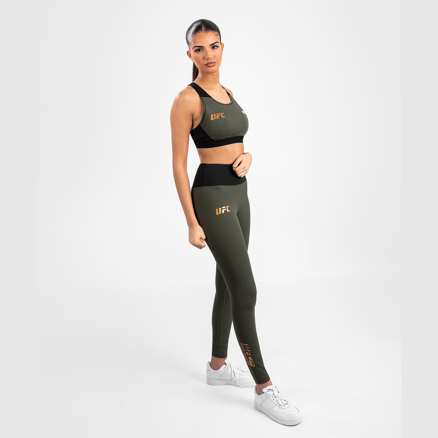 UFC Adrenaline by Venum Fight Week Performance Tight para Mujer - Caqui/Bronce