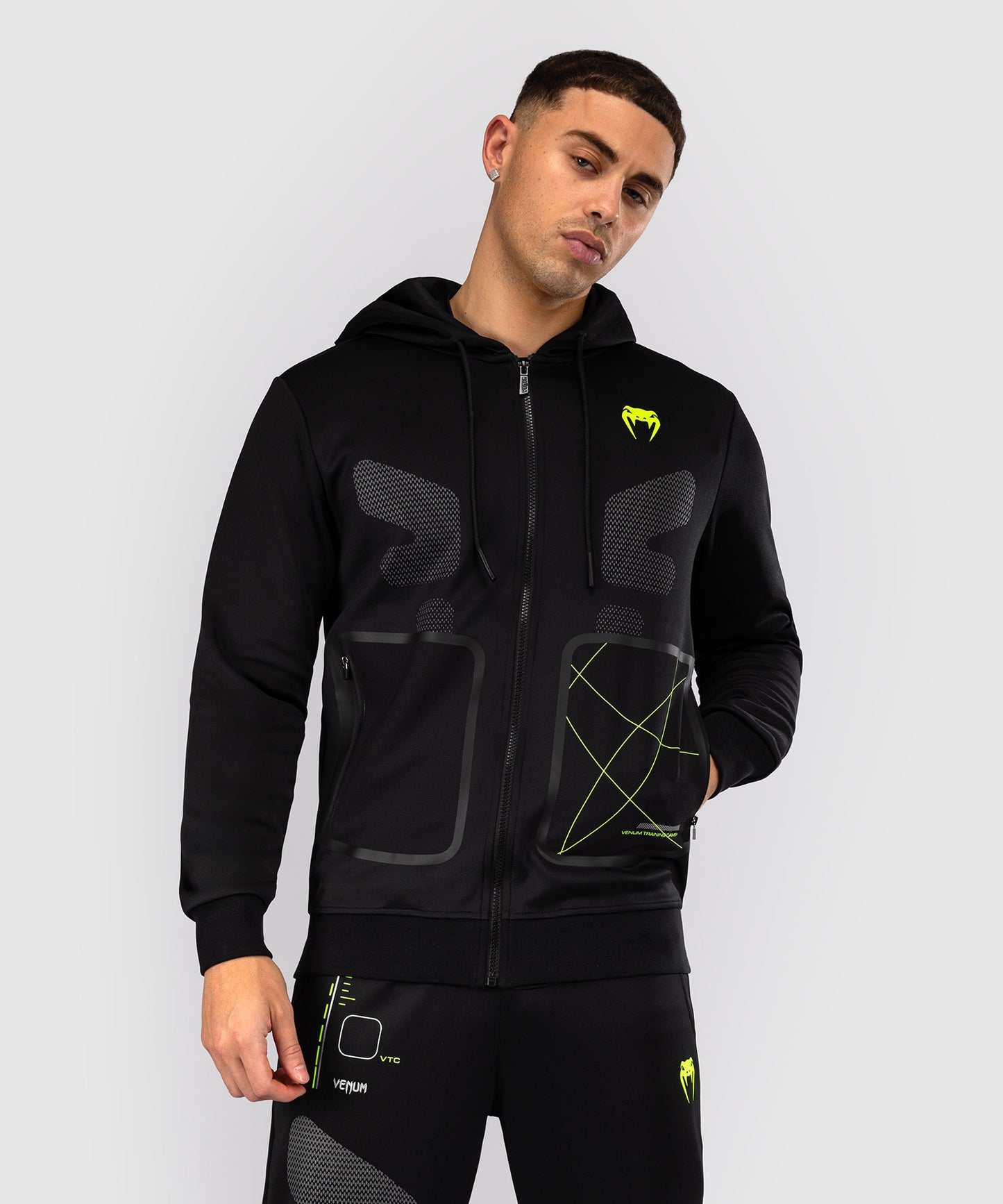 Venum Training Camp 4.0 Sudadera con capucha y cremallera - Negro/Verde