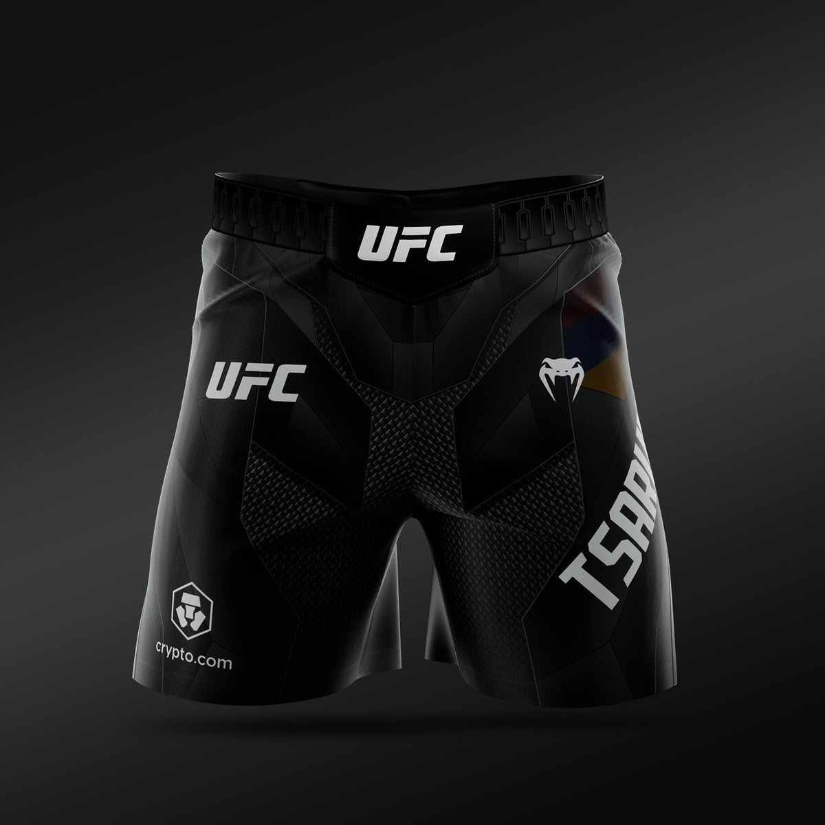 UFC Adrenaline Unrivaled by Venum Pantalón corto de lucha para hombre corte corto Arman Tsarukyan - Negro