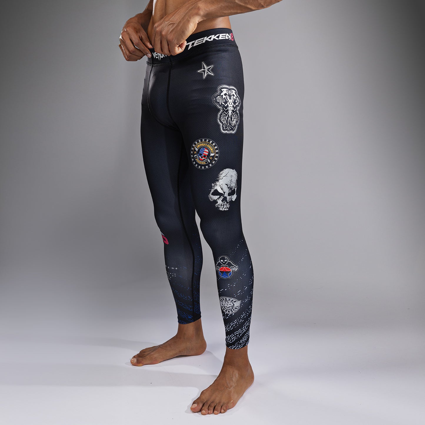Venum x TEKKEN 8 - Paul Phoenix Mallas - Negro/Azul