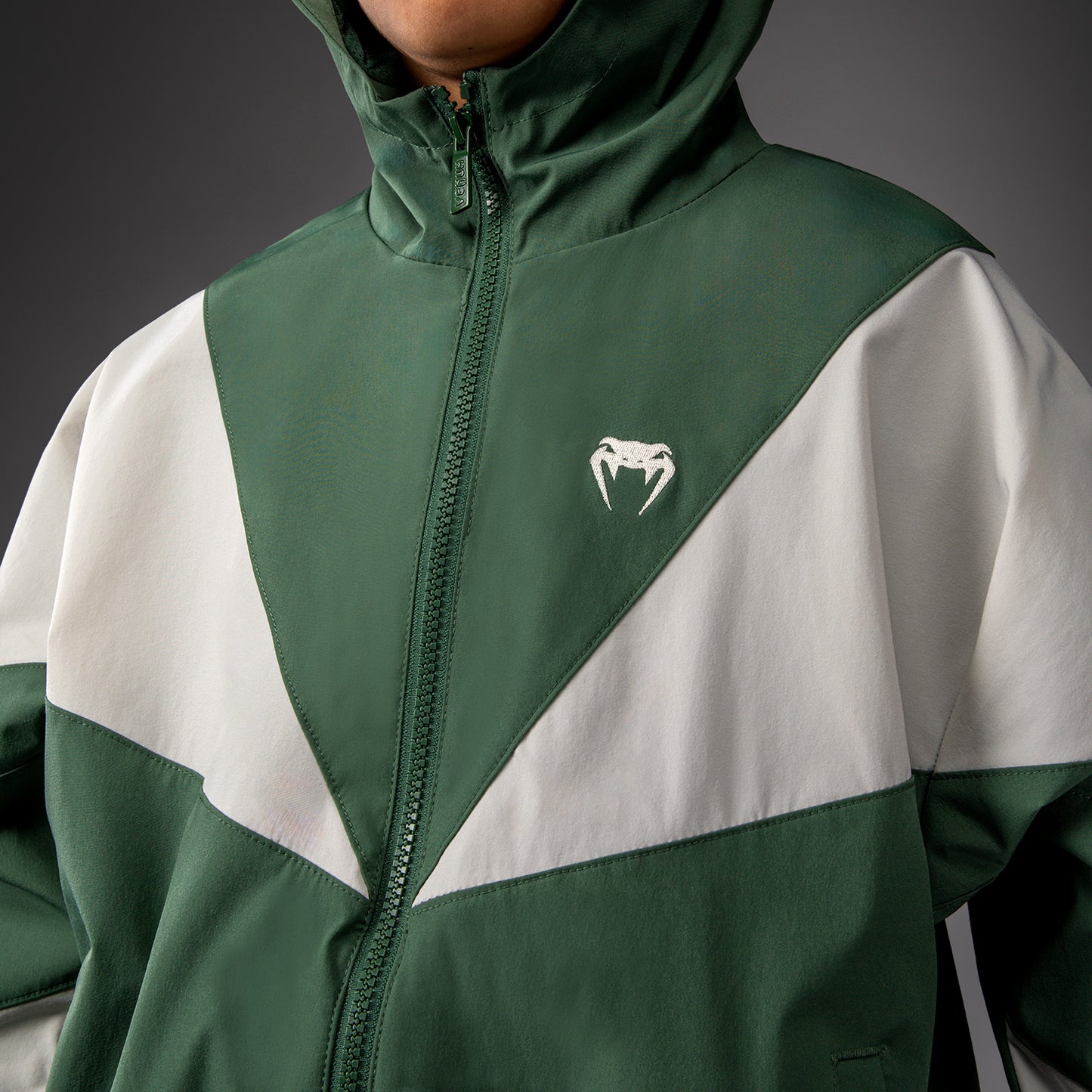 Venum Vectra Chaquetas de Chándal Niños – Verde Bosque/ Blanco Roto