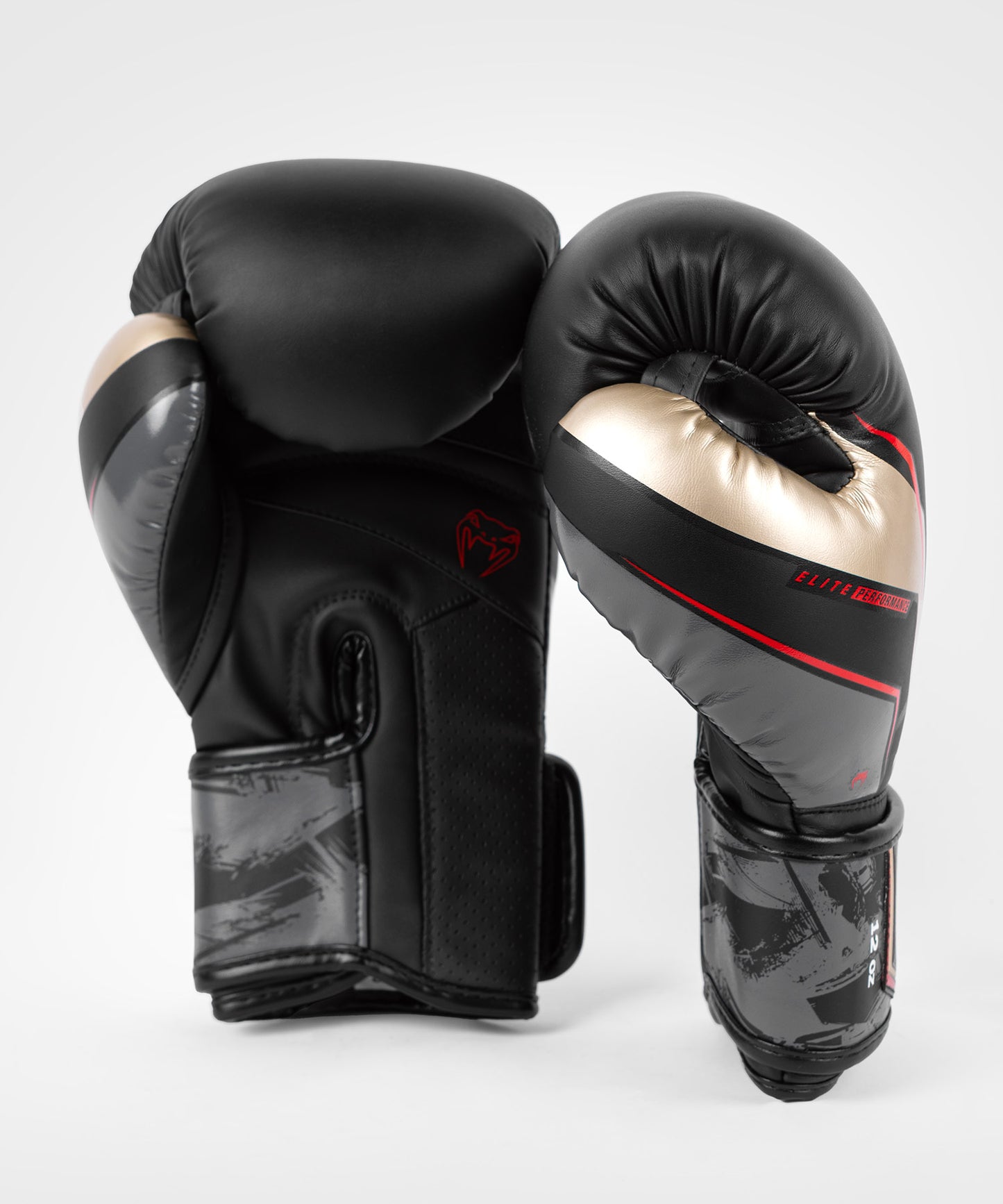 Venum Elite Evo Guantes de Boxeo - Negro/Dorado/Rojo
