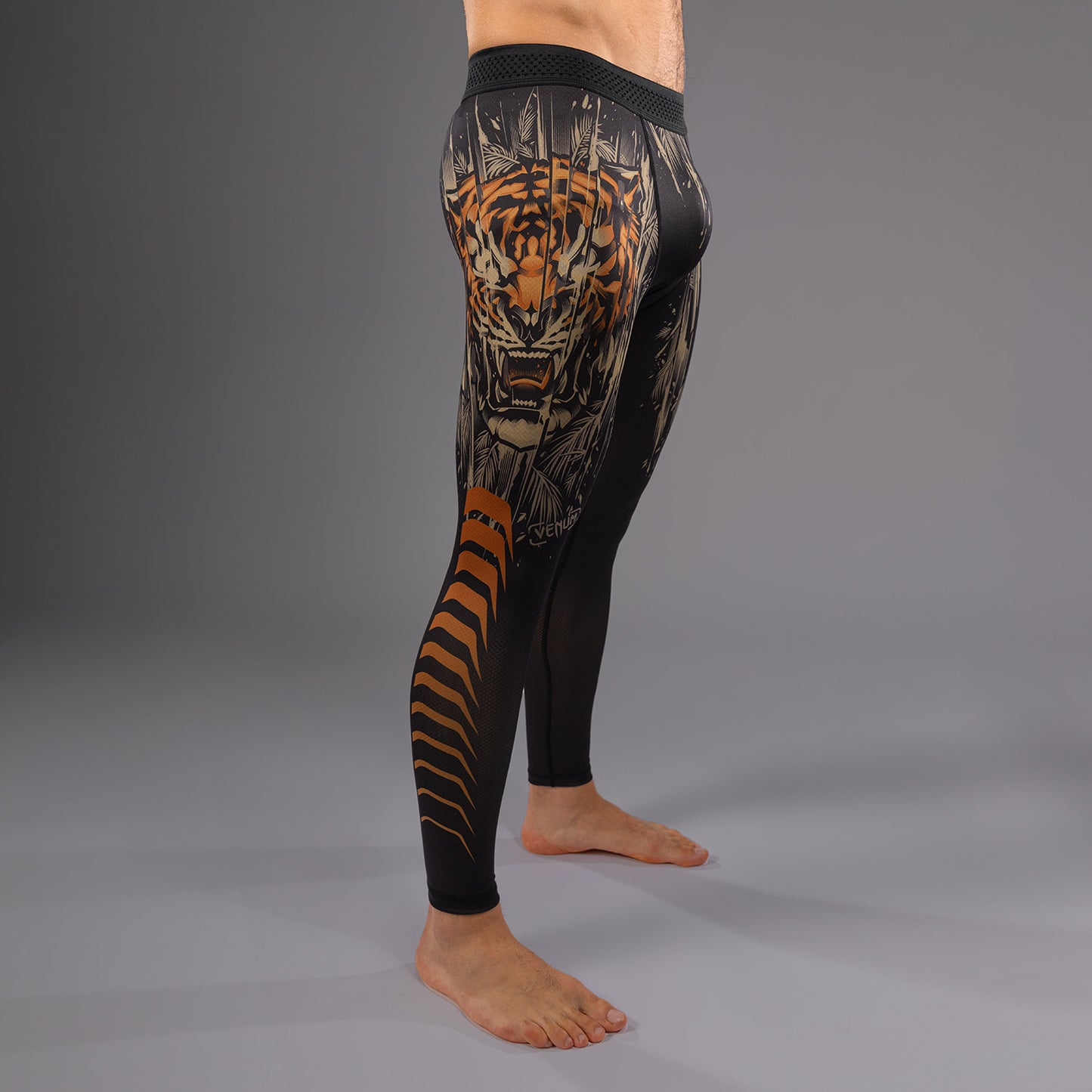 Venum Tiger Spats para Hombre - Negro/Naranja Neón