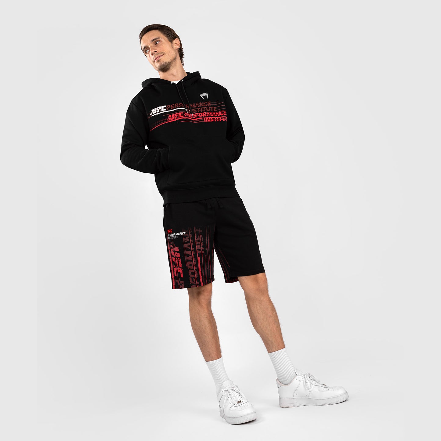 UFC Venum Performance Institute 2.0 Sudadera con Capucha para Hombre - Negro/Rojo