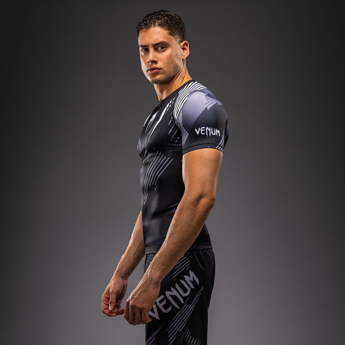 Venum No-Gi 6.0 Rashguard Manga Corta - Negro/Blanco