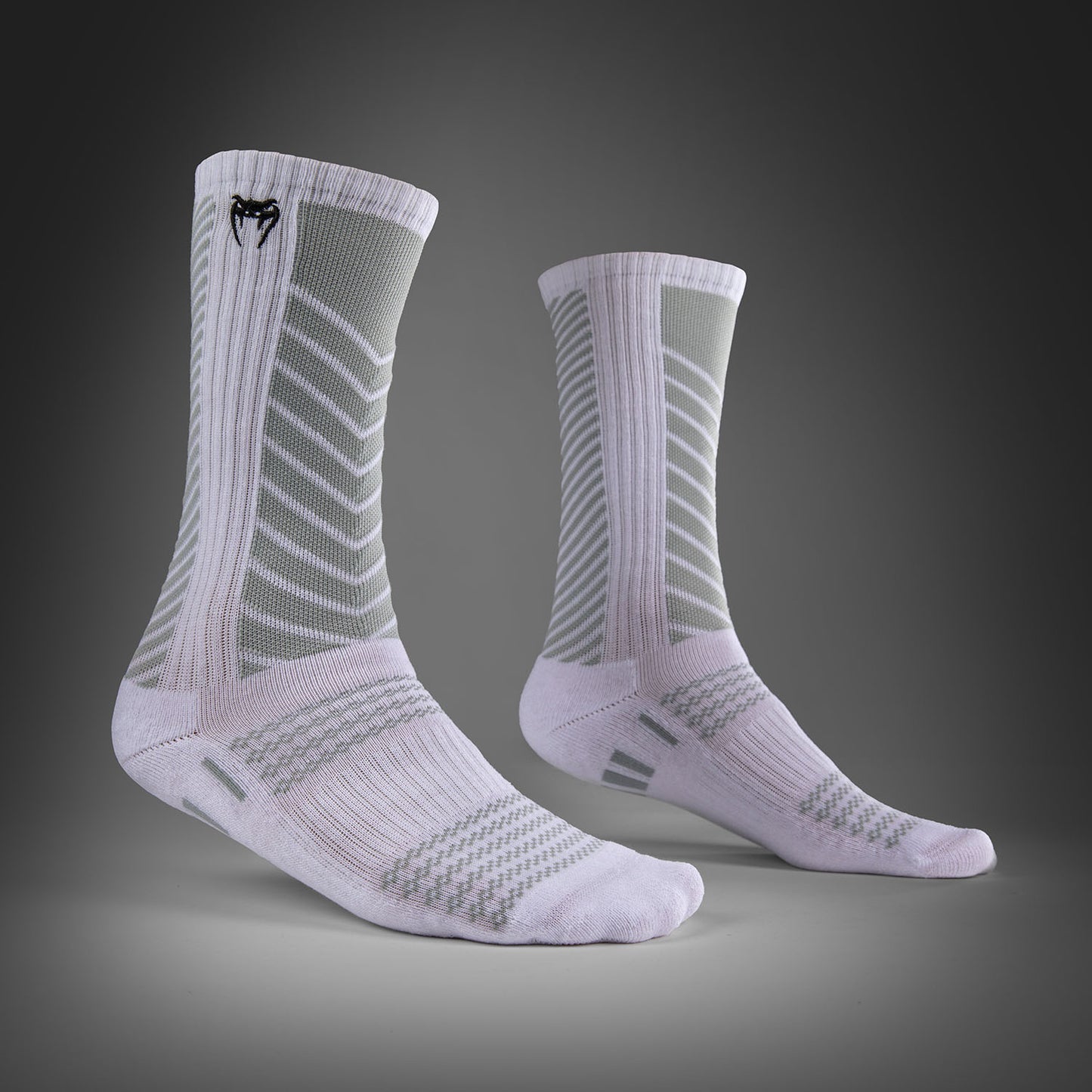 Venum Vector Calcetines Hasta la Rodilla - Blanco/Gris