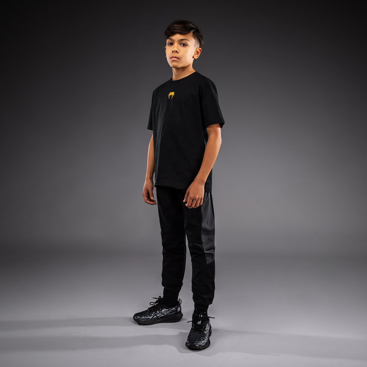 Venum Essential Camiseta de algodón infantil - Negro/Dorado