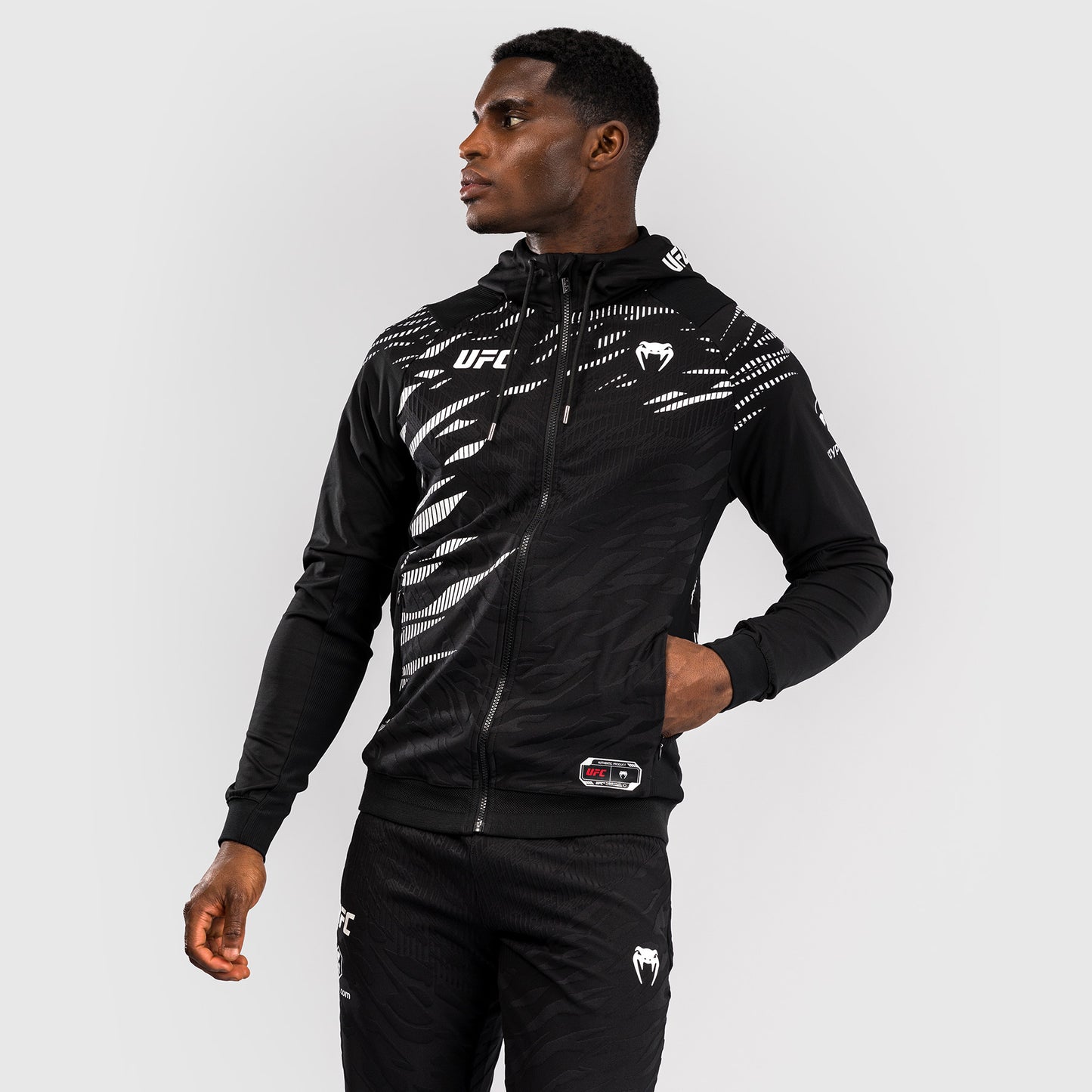 UFC Fusion by Venum Personalizados Authentic Fight Night Sudadera con Capucha para Hombre - Negro