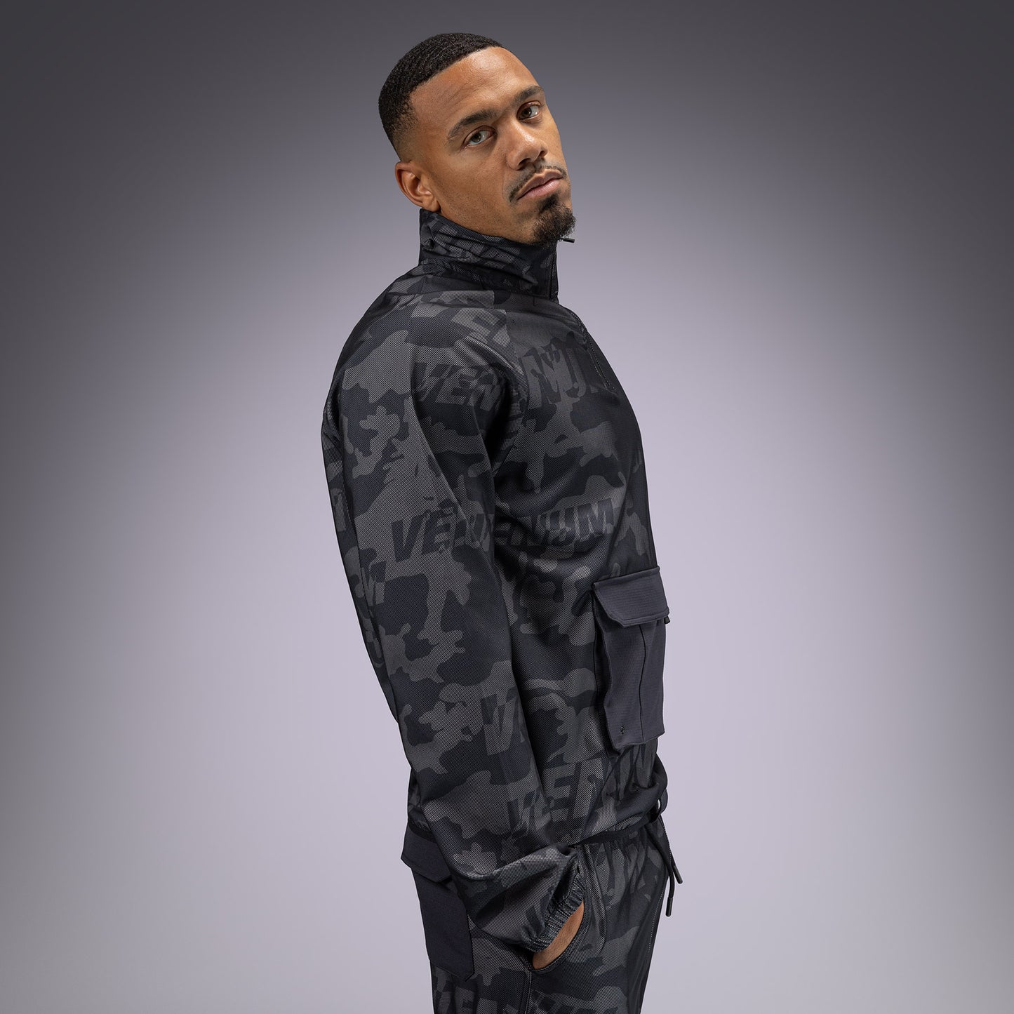 Venum Trooper Chaqueta de Chándal Cremallera Para Hombre - Negro/Carbón Oscuro