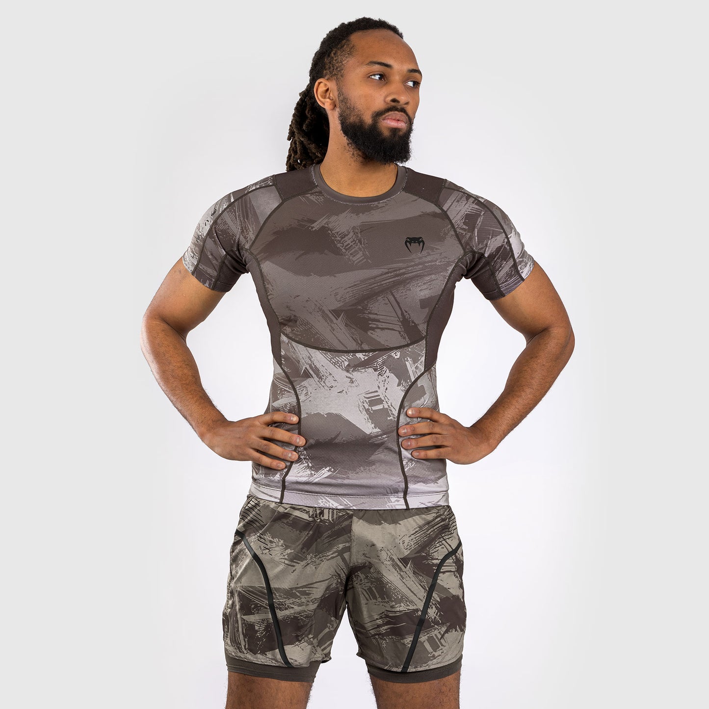 Venum Electron 3.0 Lycra Manga Corta - Sable