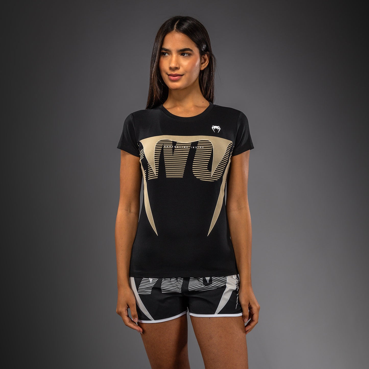 Venum Adrenaline Camiseta Mujer – Negro/Marfil