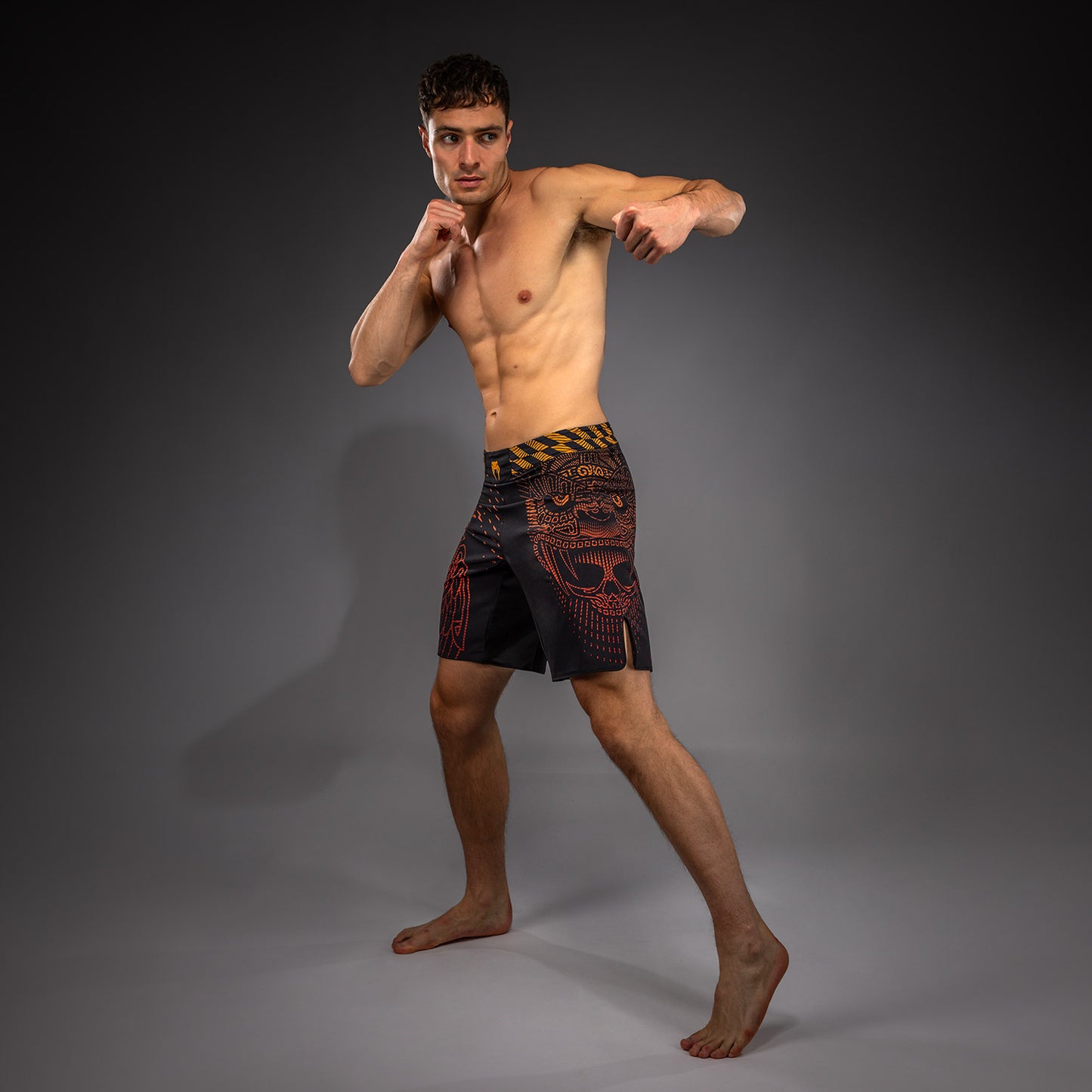 Venum Quetzal Fury Fightshorts - Negro/Rojo Fury/Mandarina