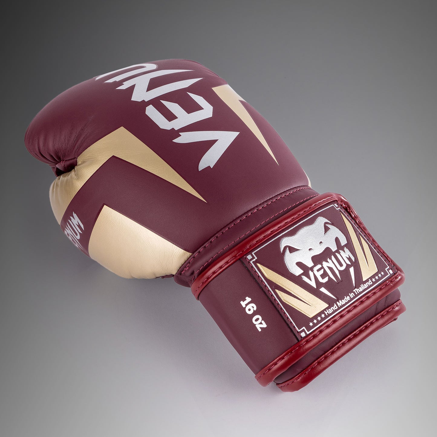 Venum Elite Guantes de Boxeo - Borgoña/Dorado