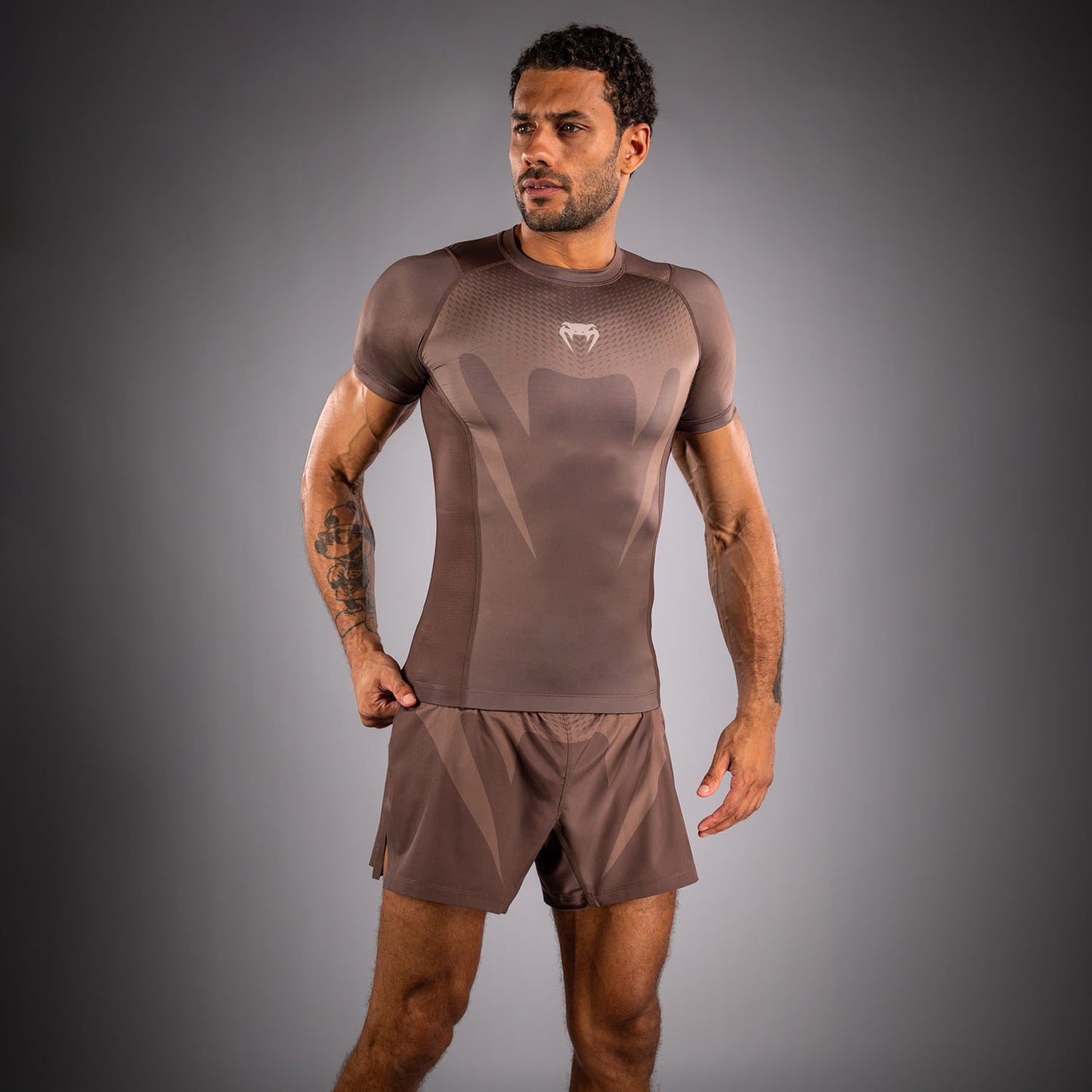 Venum No Gi Rashguards - Marrón Chocolate