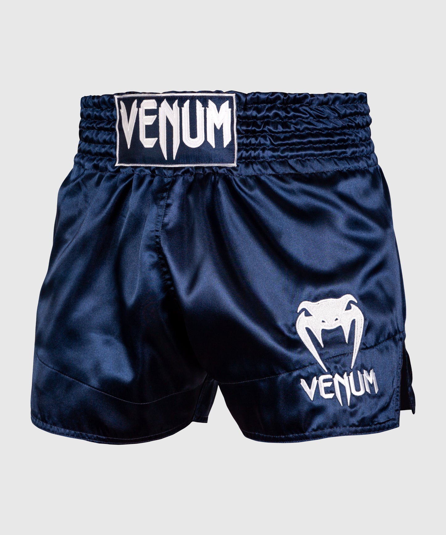 Short de Muay Thai Venum Classic - Azul marino/blanco