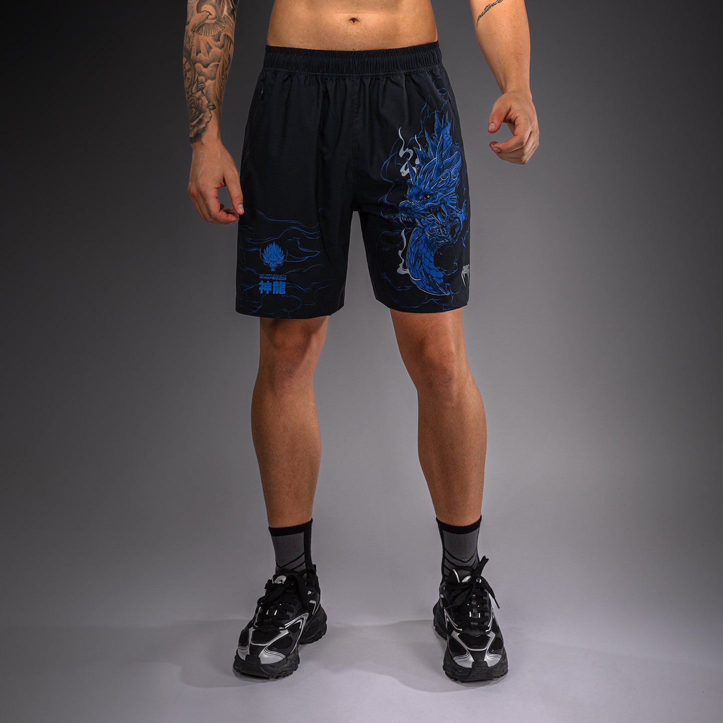 Venum Thunder Dragon Short de Entrenamiento – Negro/Azul Real