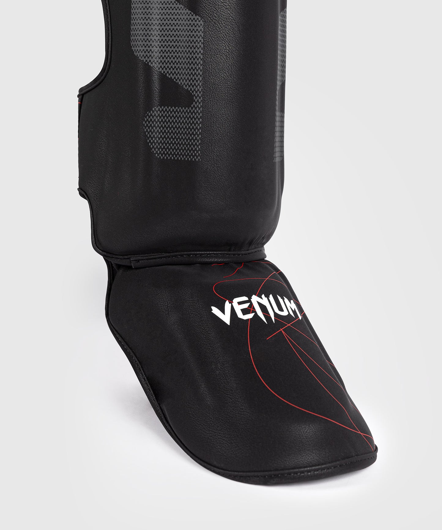Venum Tactical XT Espinilleras - Negro/Rojo Fuego