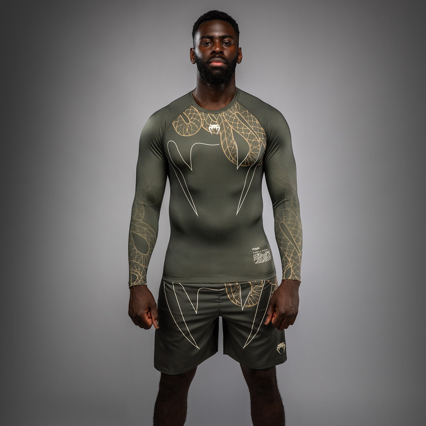 Venum Serpenti Rashguard de Manga Larga – Caqui/Bronce/Marfil