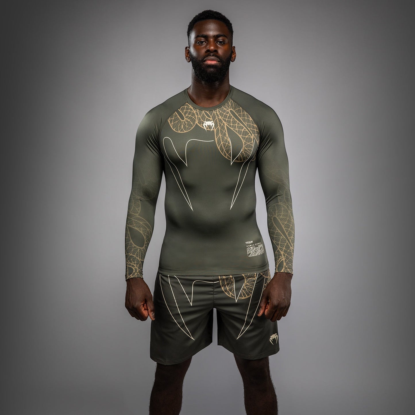 Venum Serpenti Rashguard de Manga Larga – Caqui/Bronce/Marfil