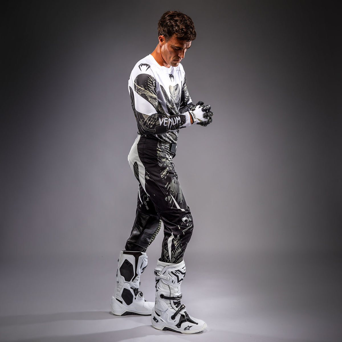 Venum MX Elite Camiseta de Motorsports - Negro/Arena