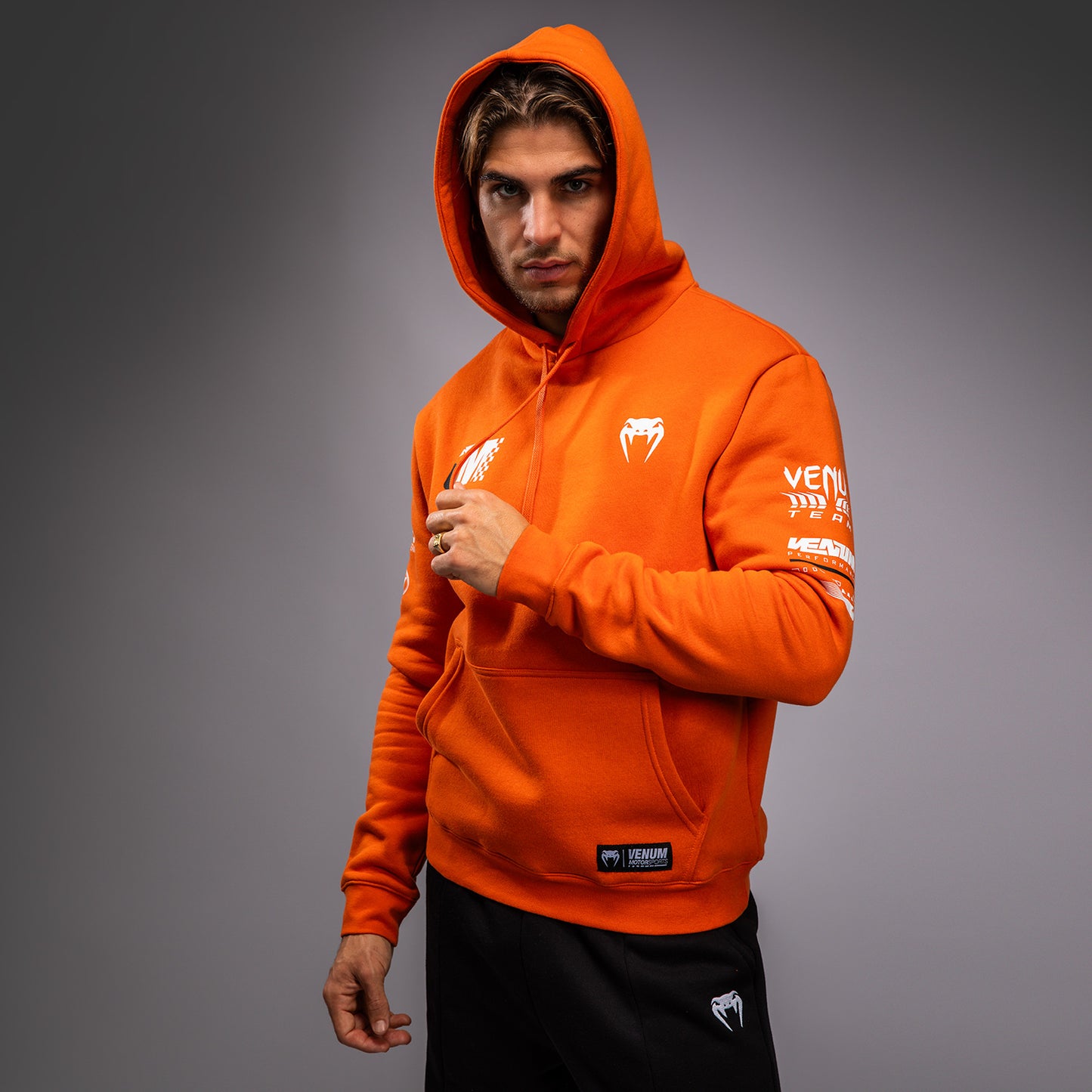 Venum Motorsport Sudadera con Capucha - Mandarina