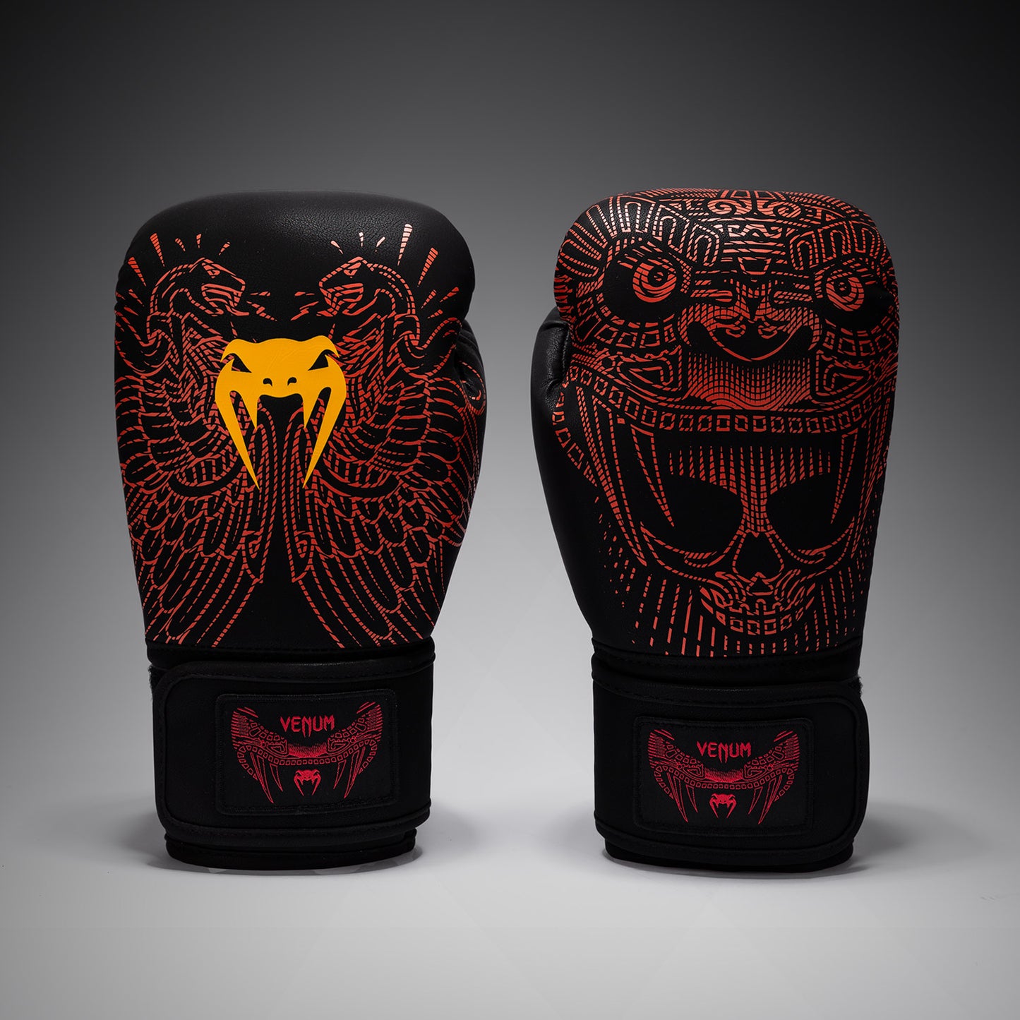 Venum Quetzal Fury Guantes de Boxeo - Negro/Rojo Fury/Mandarina
