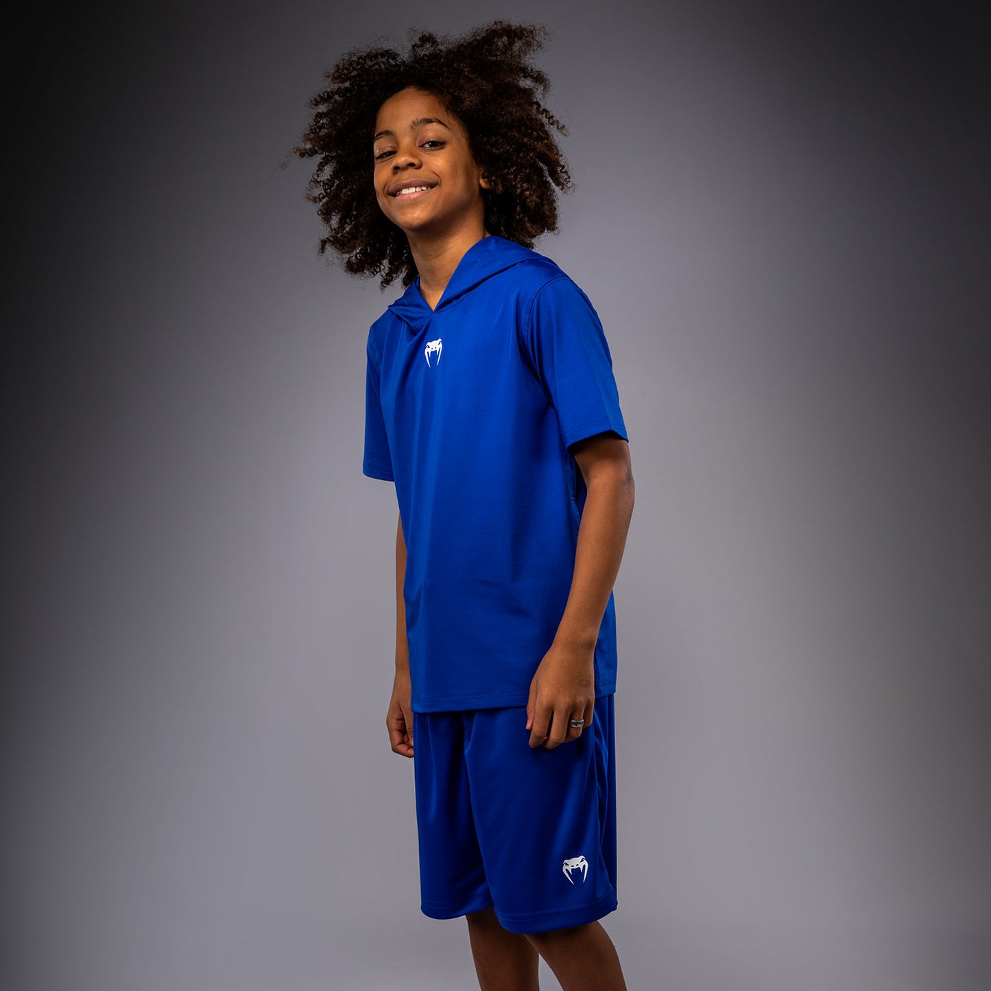 Venum Elite Sudadera Dry-Tech Manga Corta Para Niños - Azul Real