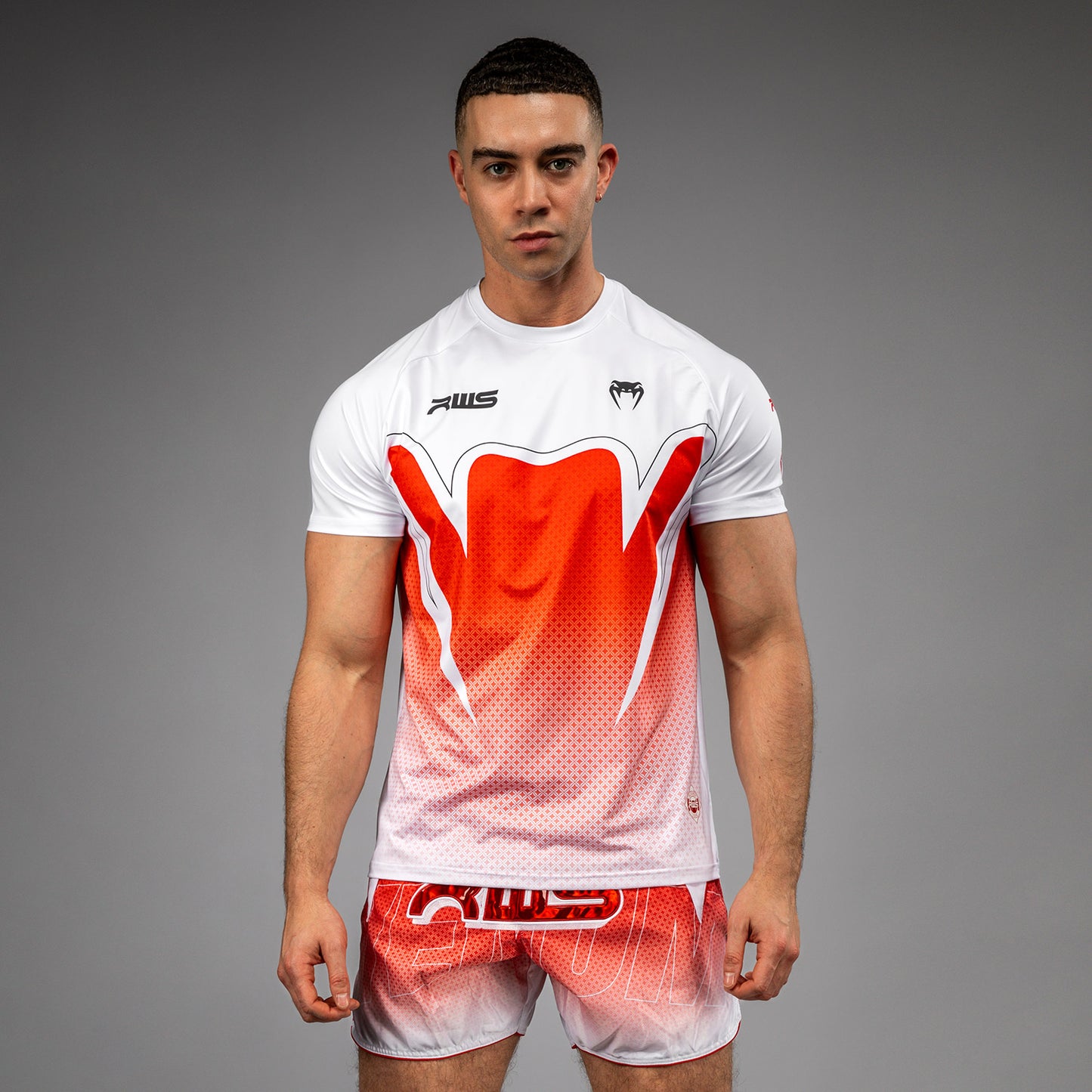 Venum x RWS 2.0 Camiseta Dry-Tech para Hombre – Blanco/Rojo