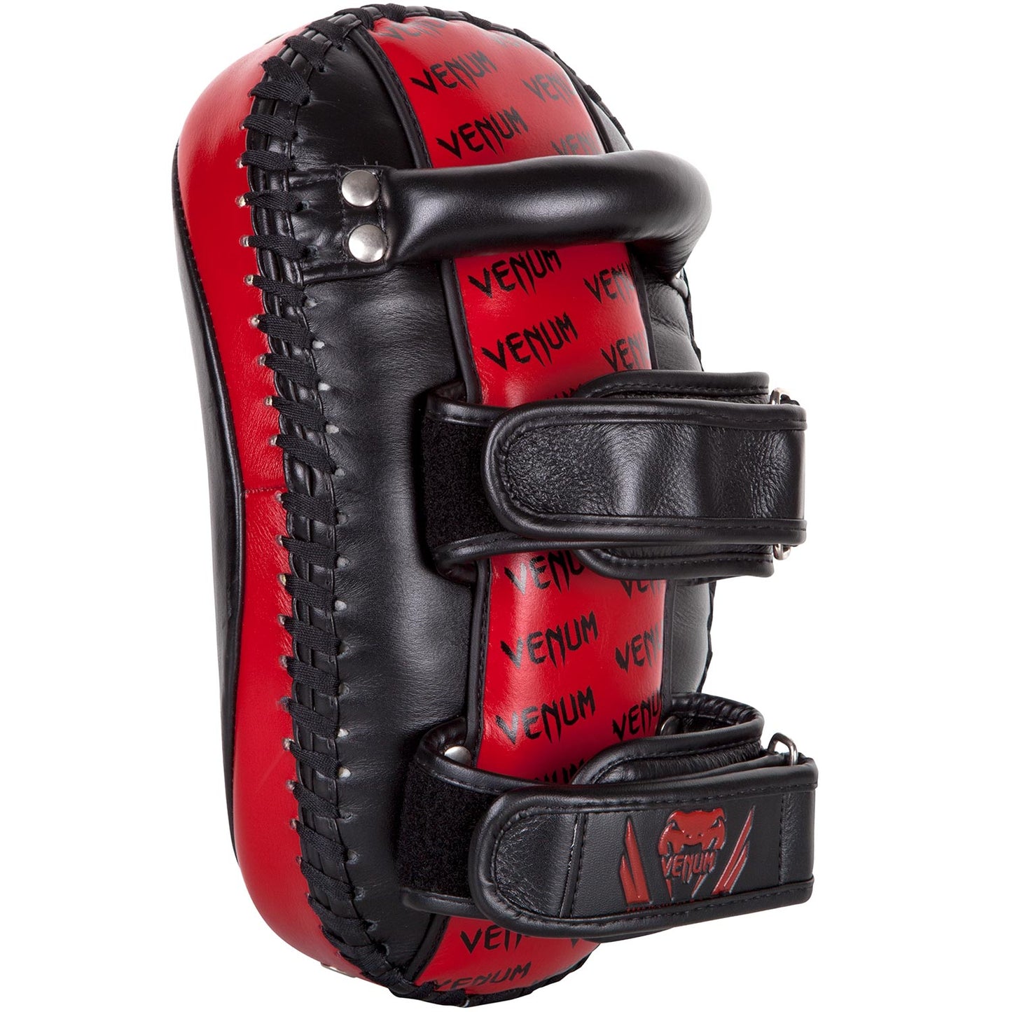 Venum Kick Pads Leather-Black/Red