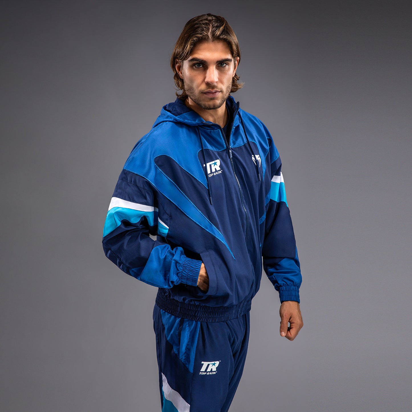 Venum x Top Rank Original Chaqueta Con Capucha para Hombre - Azul Marino