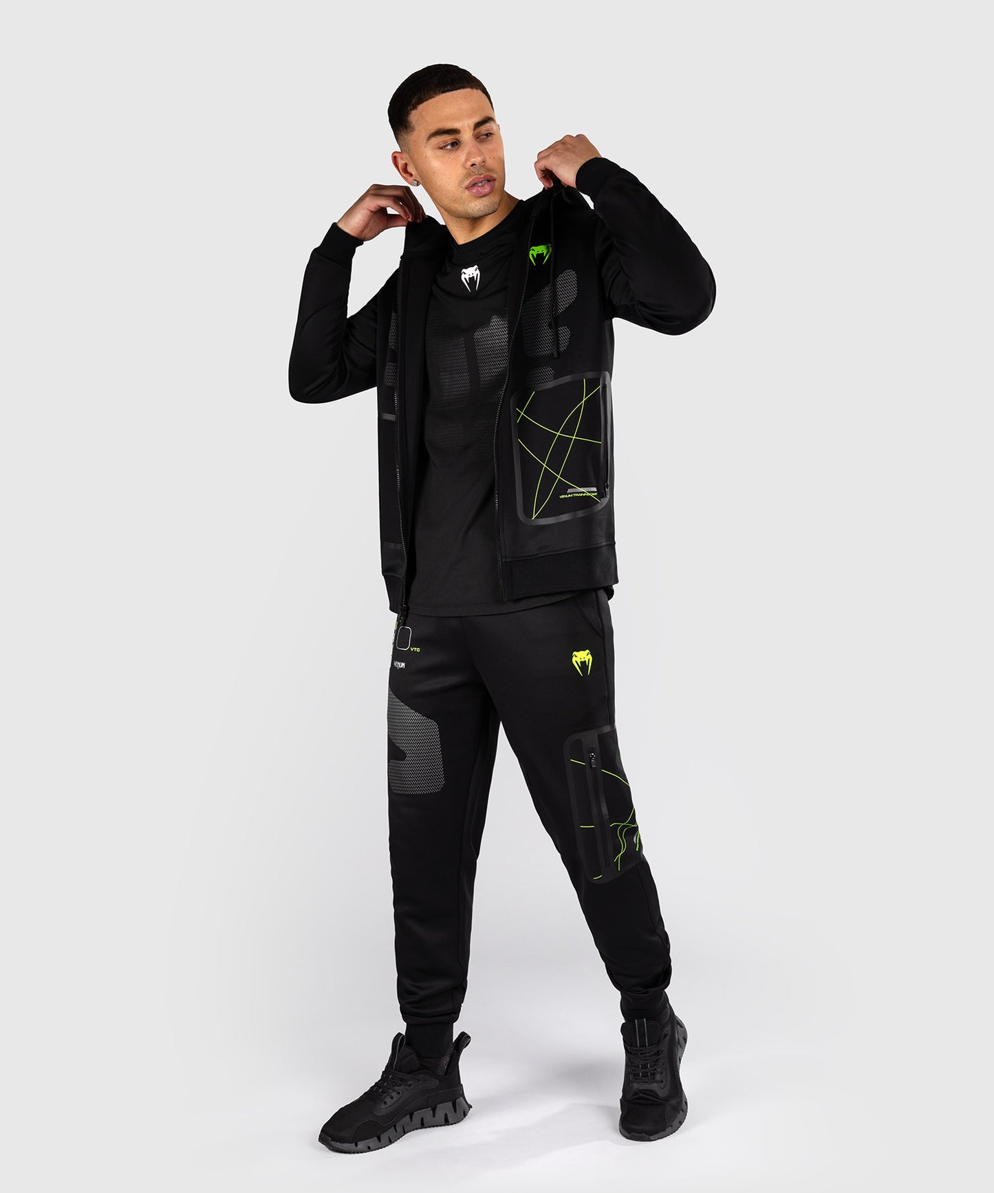 Venum Training Camp 4.0 Sudadera con capucha y cremallera - Negro/Verde