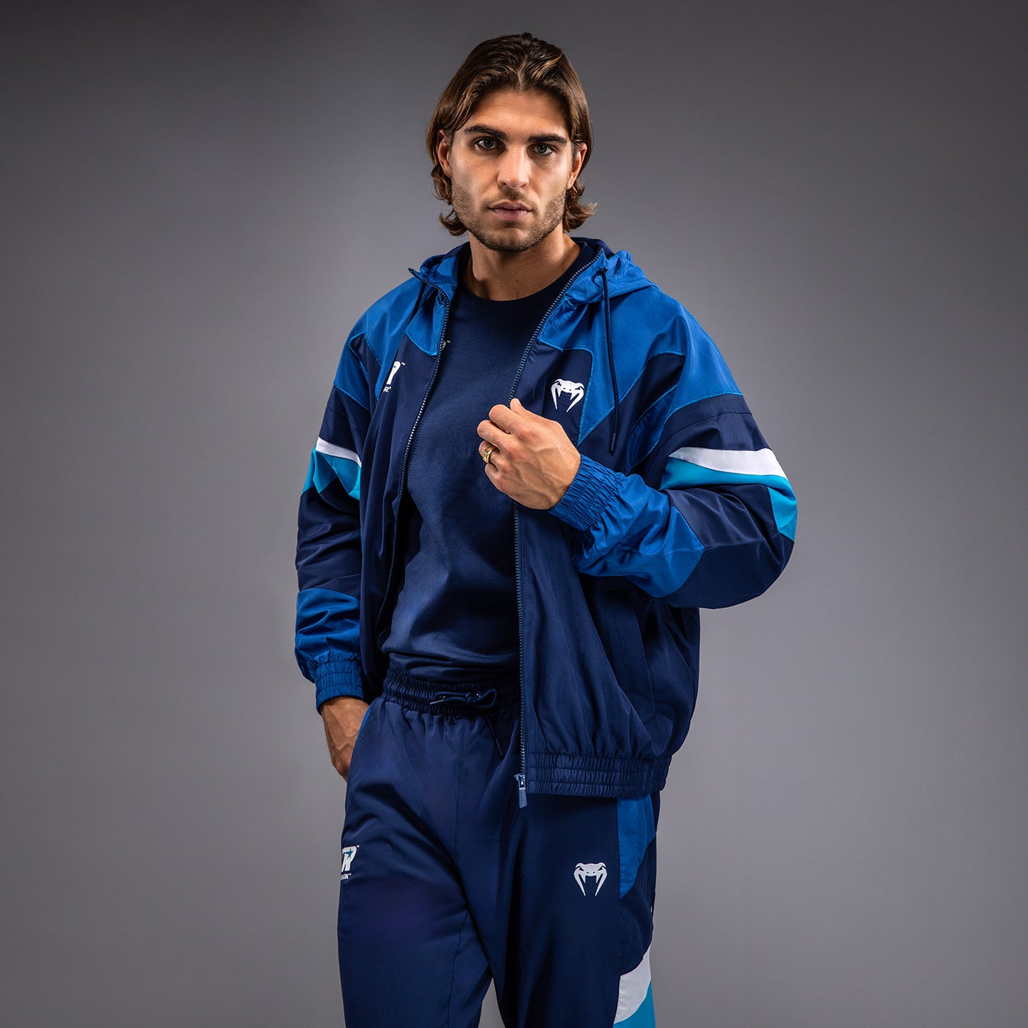 Venum x Top Rank Original Chaqueta Con Capucha para Hombre - Azul Marino