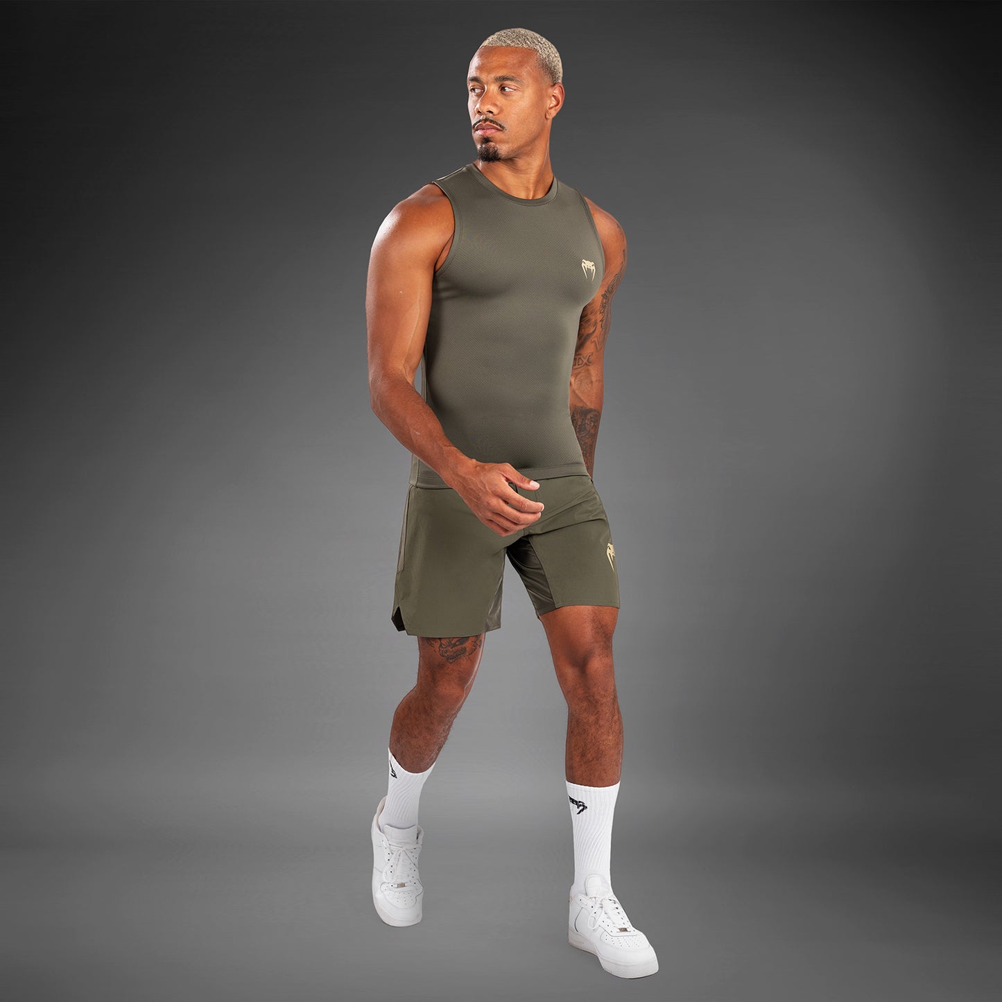 Venum Contender Lycra sin mangas para hombre - Caqui